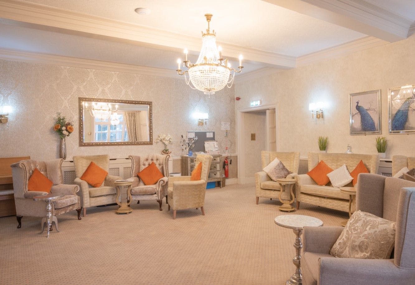 Communal Lounge at Walton Manor Care Home in Wakefield, West Yorkshire