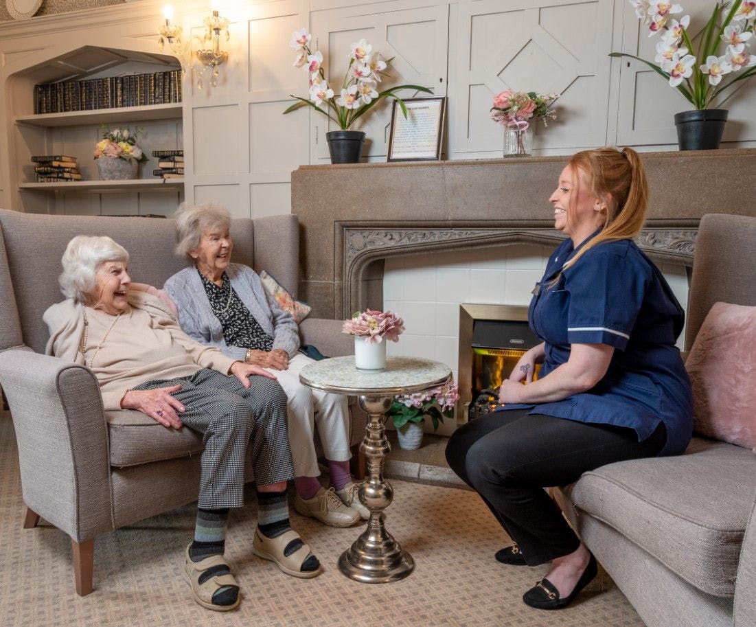 Residents and Staff at Walton Manor Care Home in Wakefield, West Yorkshire