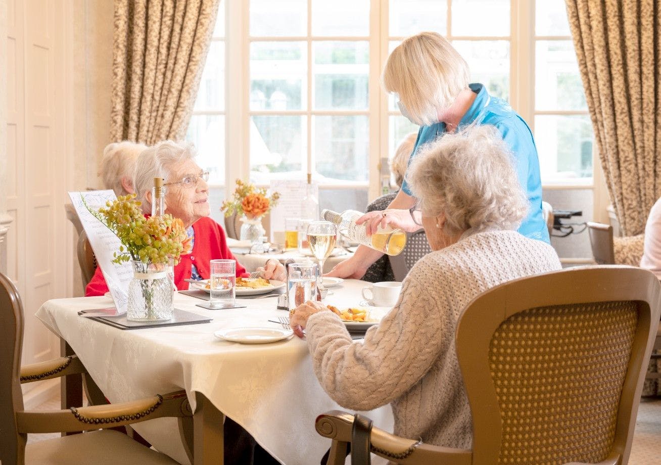 Residents and Staff at Walton Manor Care Home in Wakefield, West Yorkshire