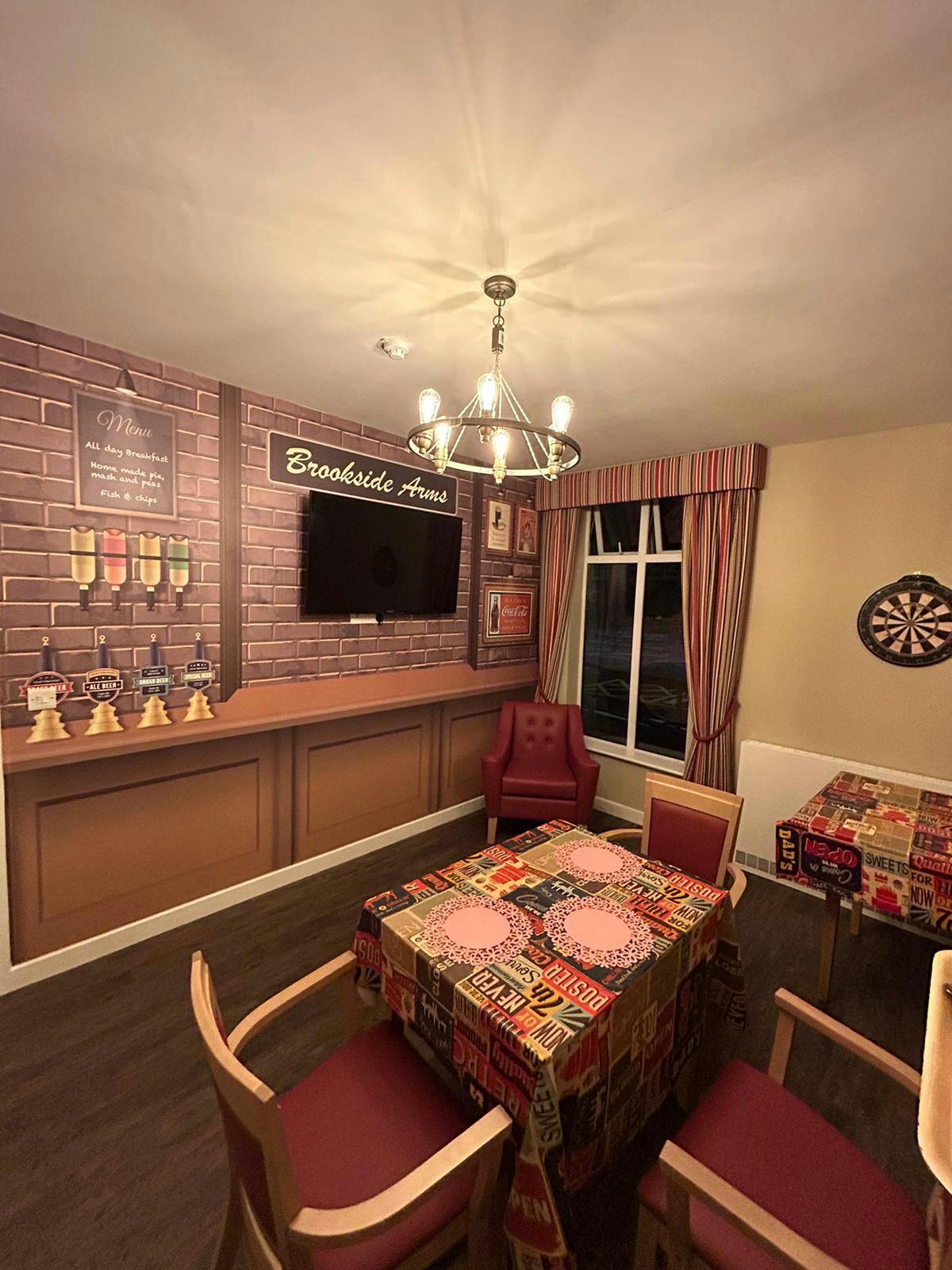 Communal Lounge at Brookside Care Home in Stafford, Staffordshire