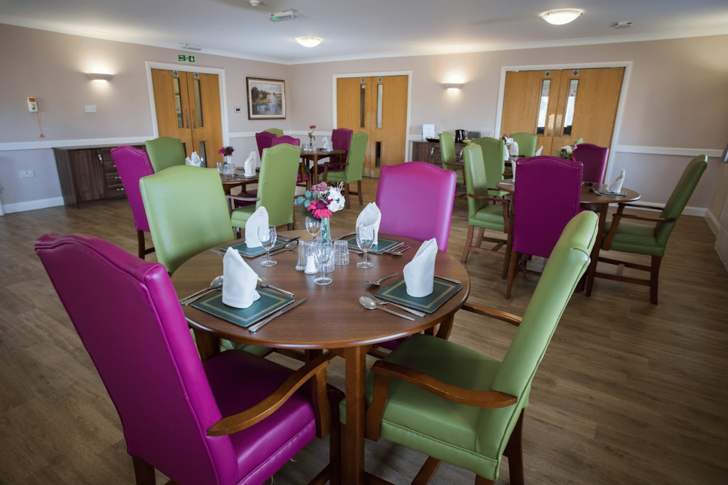 Dining room of Aston Court in Sutton Coldfield, Warwickshire