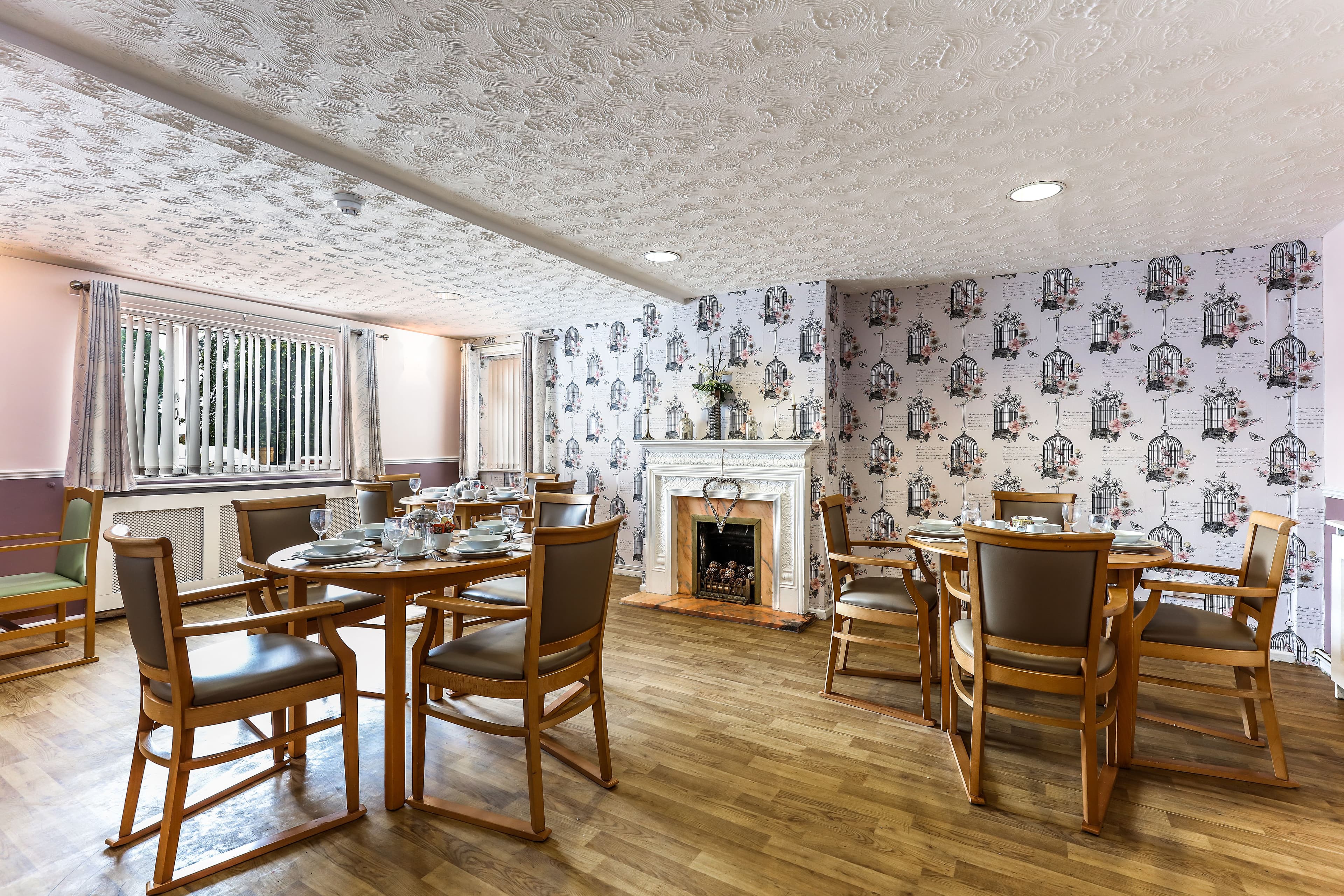 Dining Area of Woodlands Court Care Home in Wigan, Greater Manchester