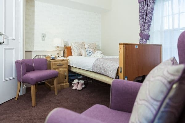 Bedroom at Mill House Care Home in Witney, Oxfordshire