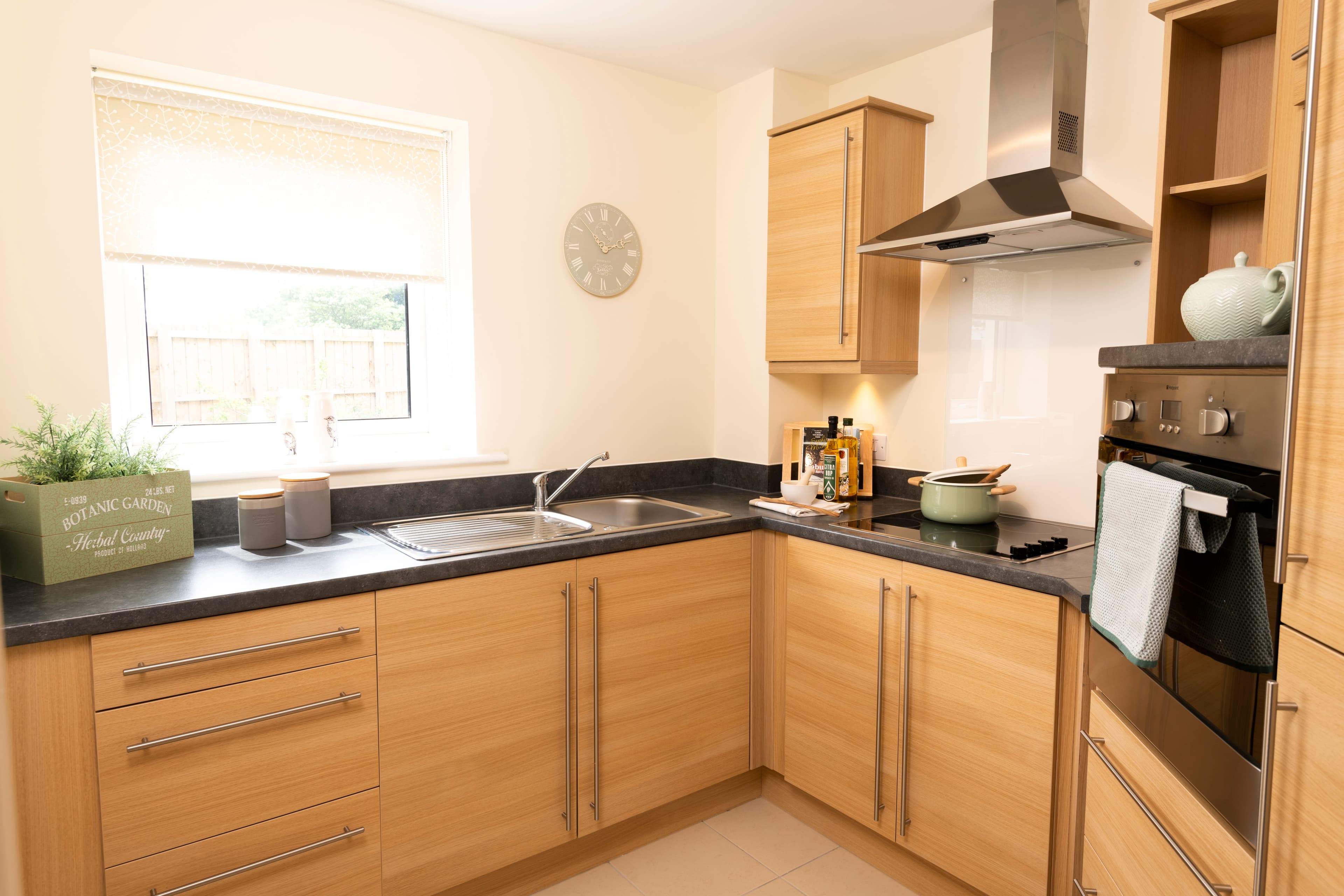 Kitchen at Lantern Court Retirement Development in Ilfracombe, Devon