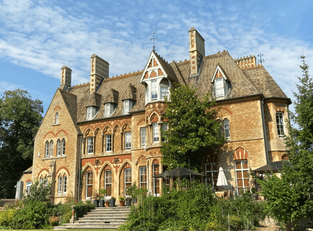 Exterior of Milton Ernest Hall Care Home in Bedford, Bedfordshire