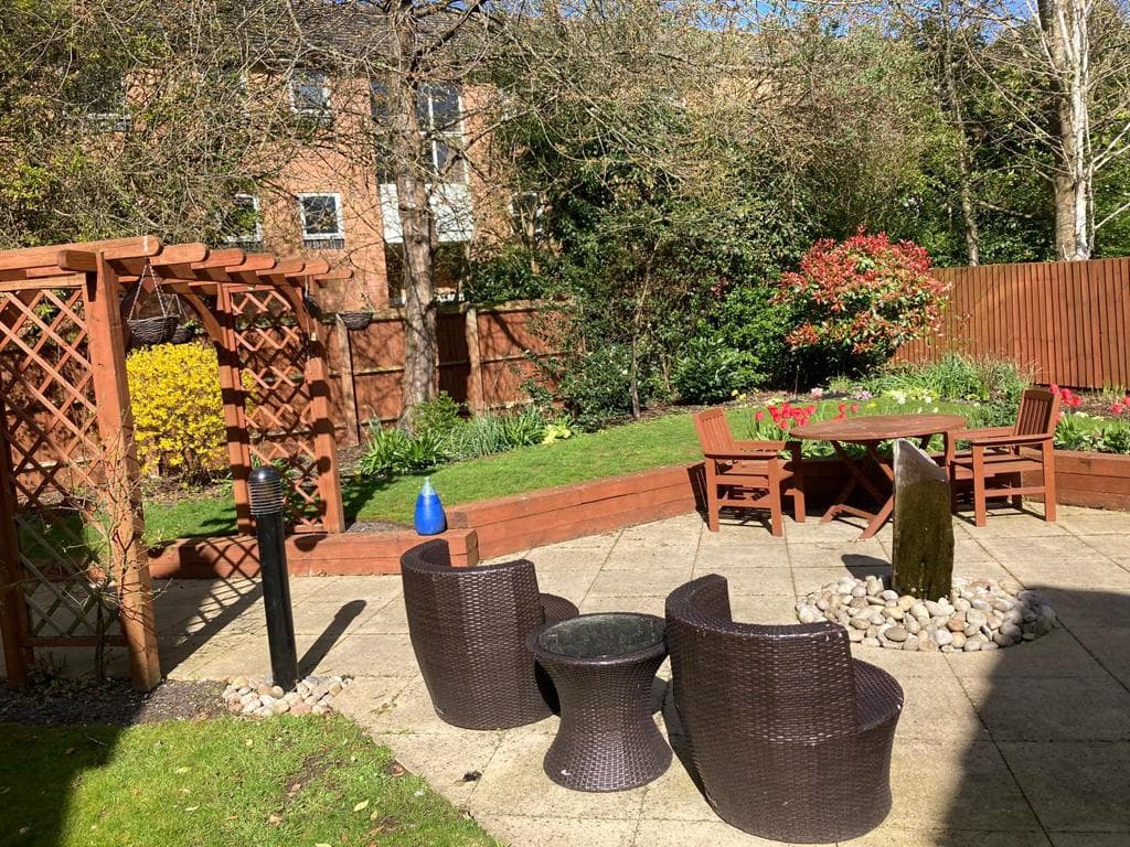 Garden of Candlewood House care home in Harrow, Greater London