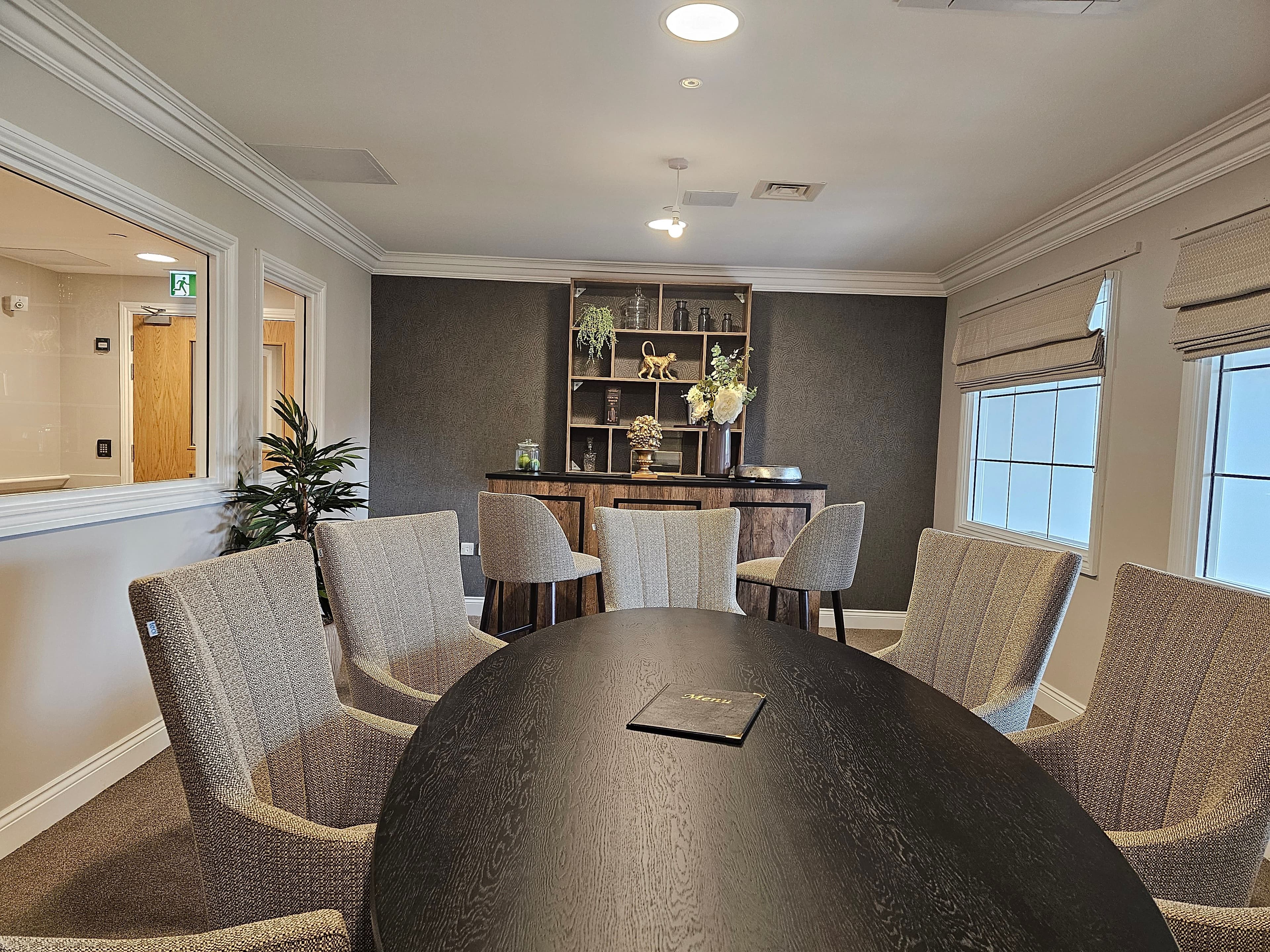 Private dining room of Astley View care home in Chorley