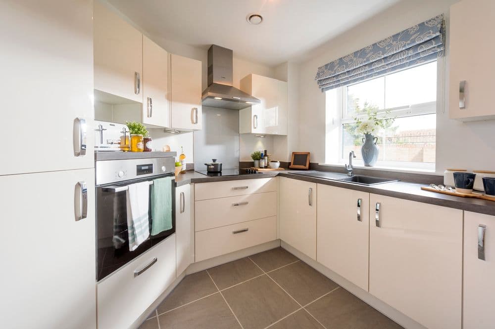 Kitchen at Ellisfields Court Retirement Development in Taunton, Somerset