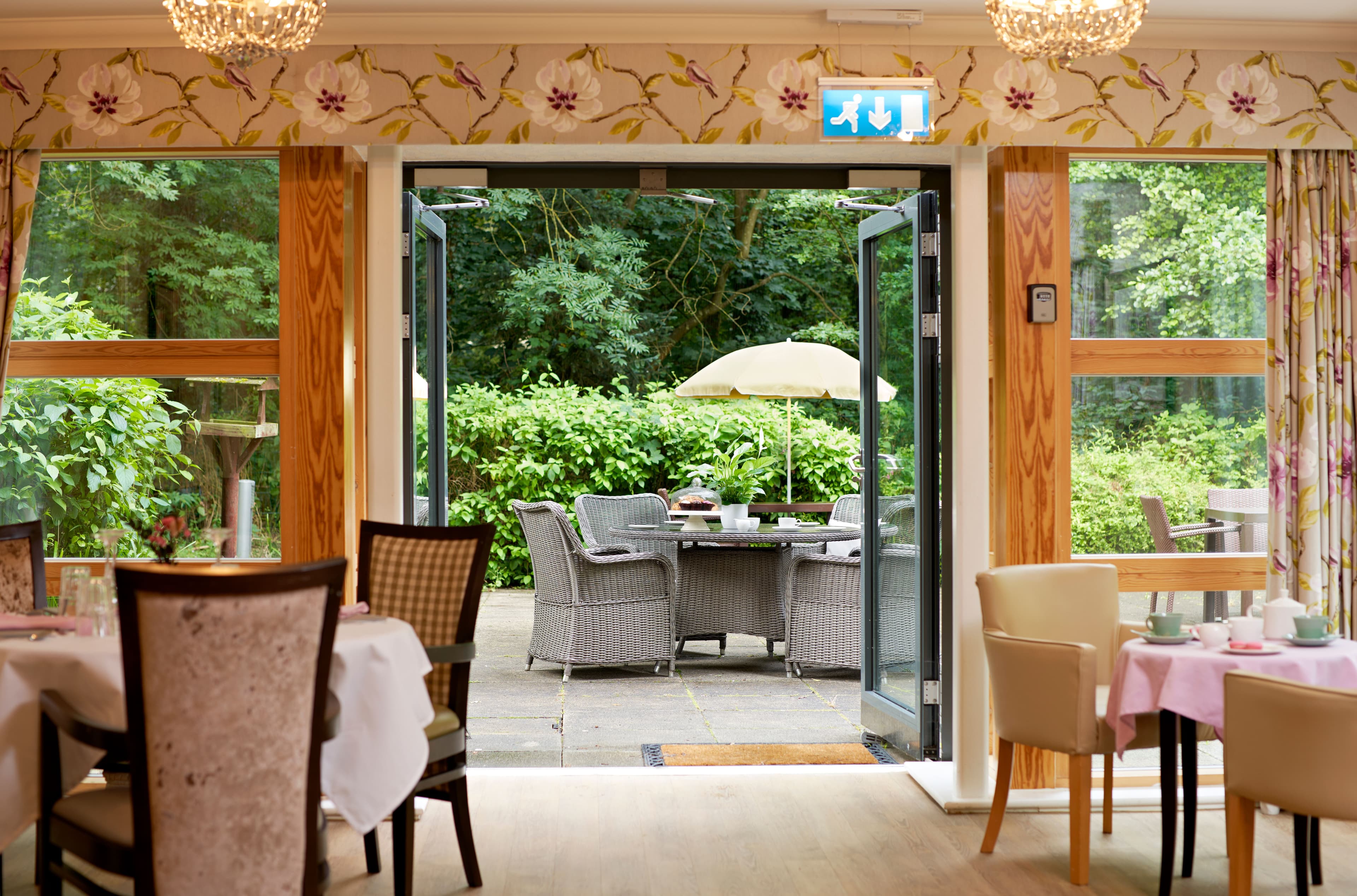 Dining area of Whittington House Care Home in Cheltenham, Gloucestershire