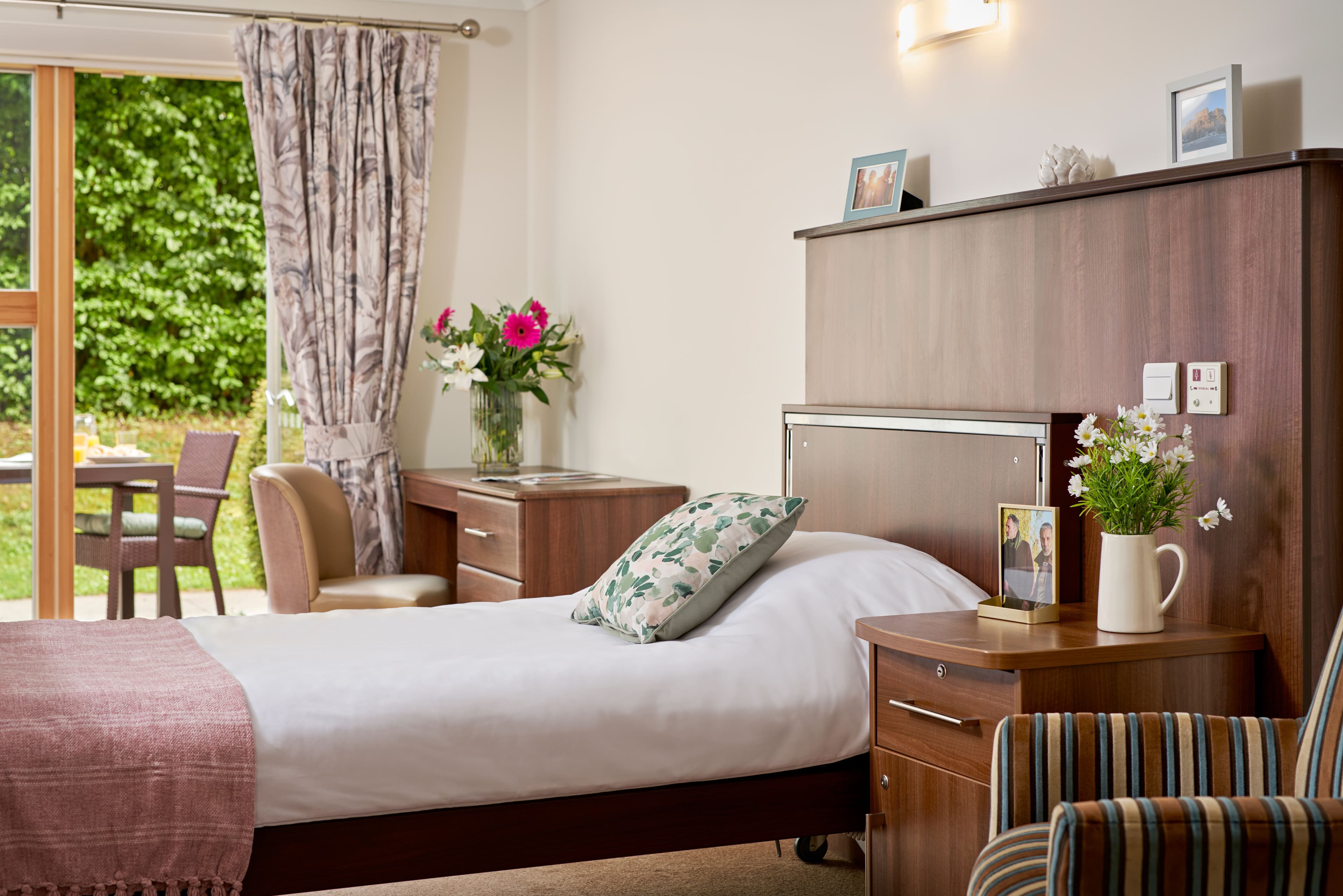 Bedroom of Whittington House Care Home in Cheltenham, Gloucestershire