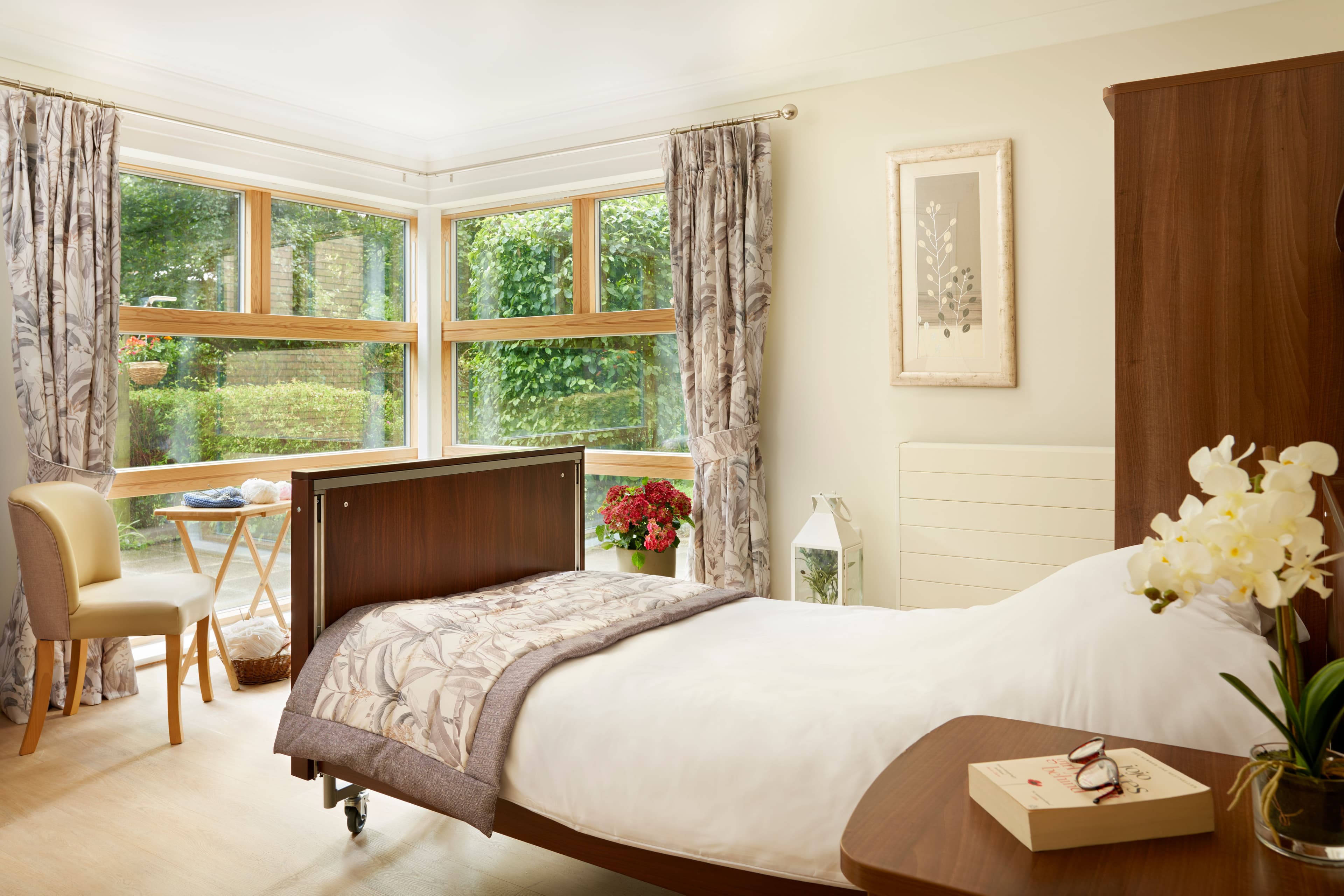 Bedroom of Whittington House Care Home in Cheltenham, Gloucestershire