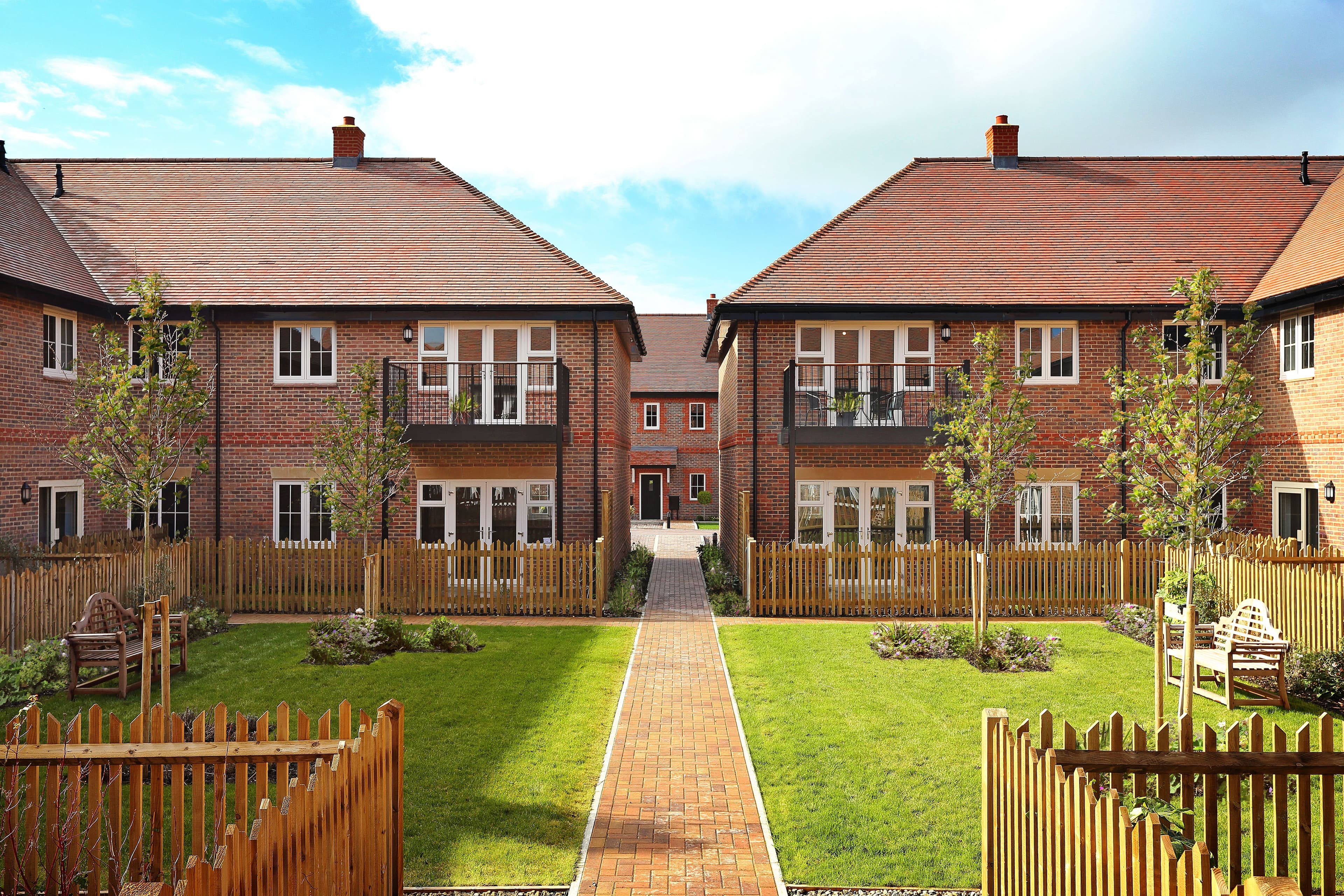 Exterior in Castle Gardens retirement development in Watlington, Oxfordshire