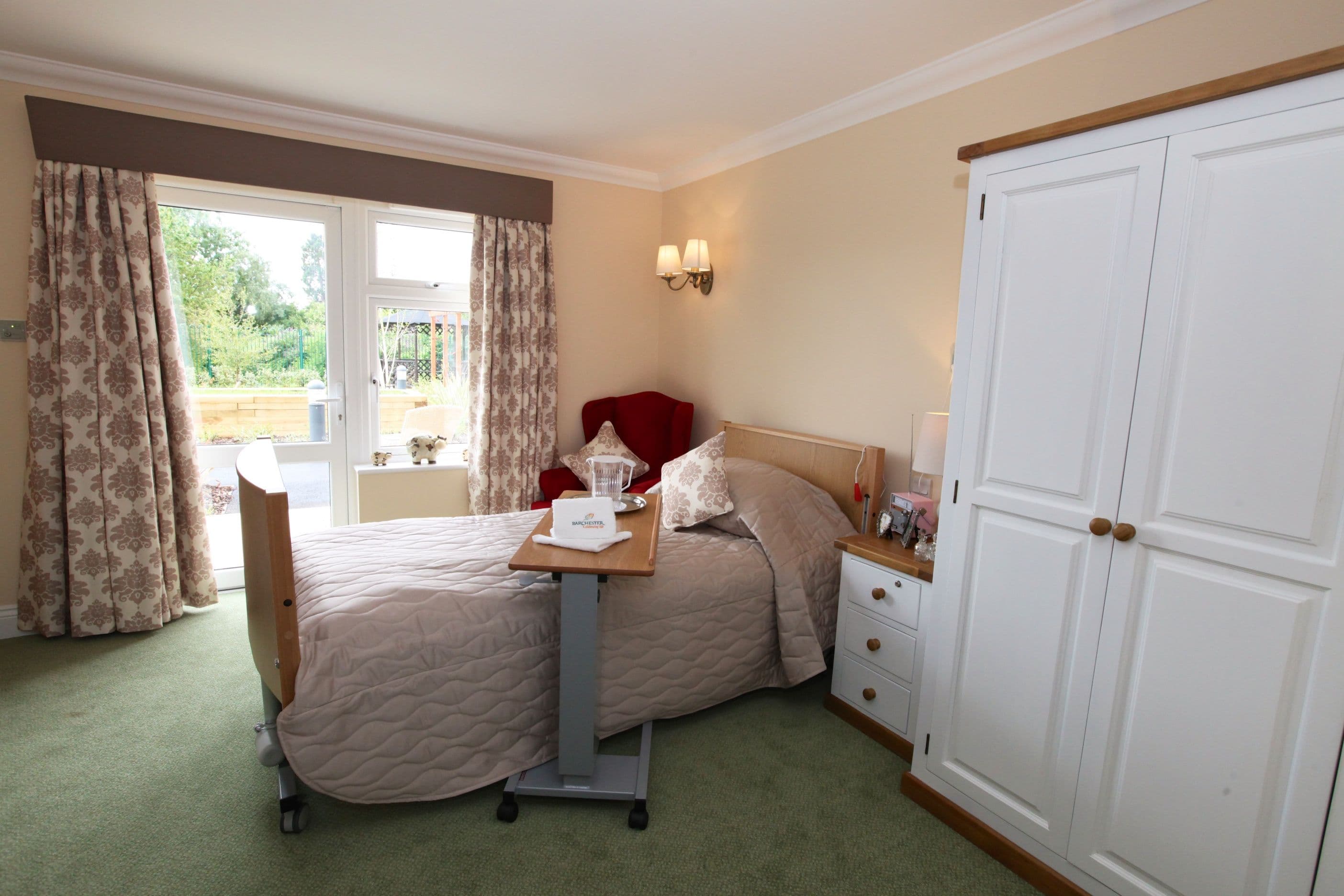 Bedroom of Bryn Ivor Lodge care home in Newport, Cardiff