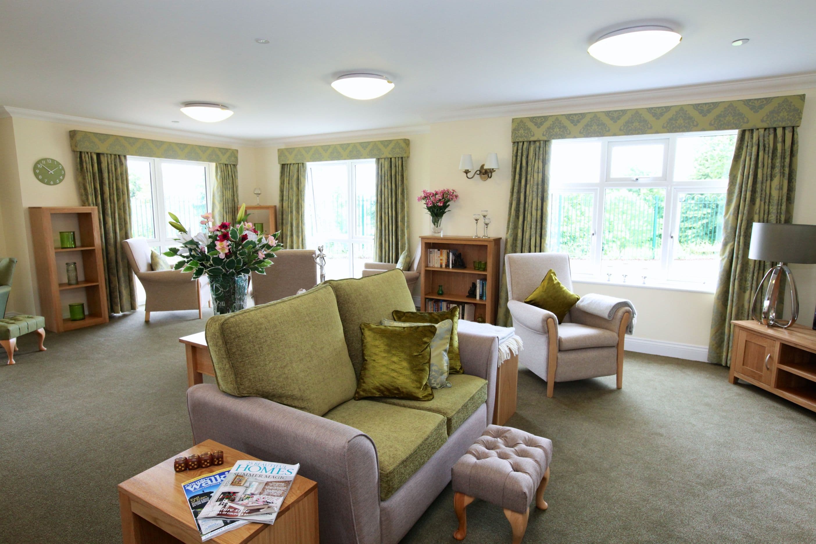 Lounge of Bryn Ivor Lodge care home in Newport, Cardiff