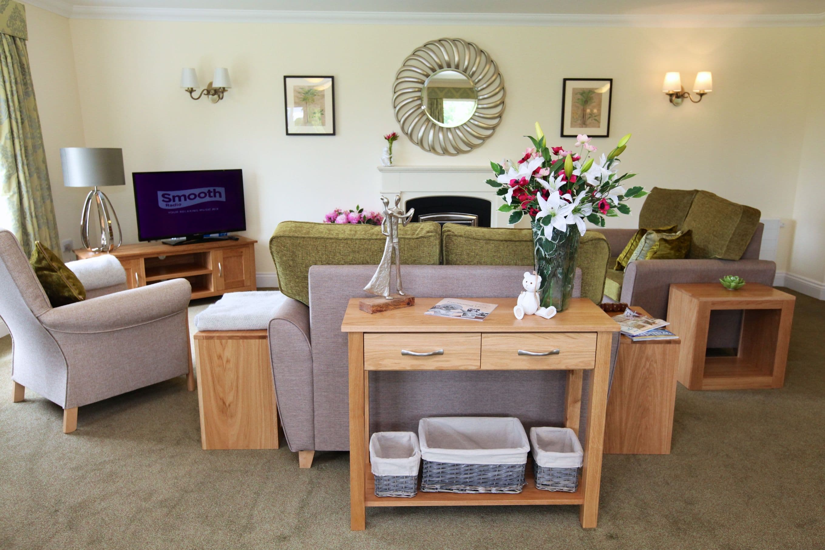 Lounge of Bryn Ivor Lodge care home in Newport, Cardiff