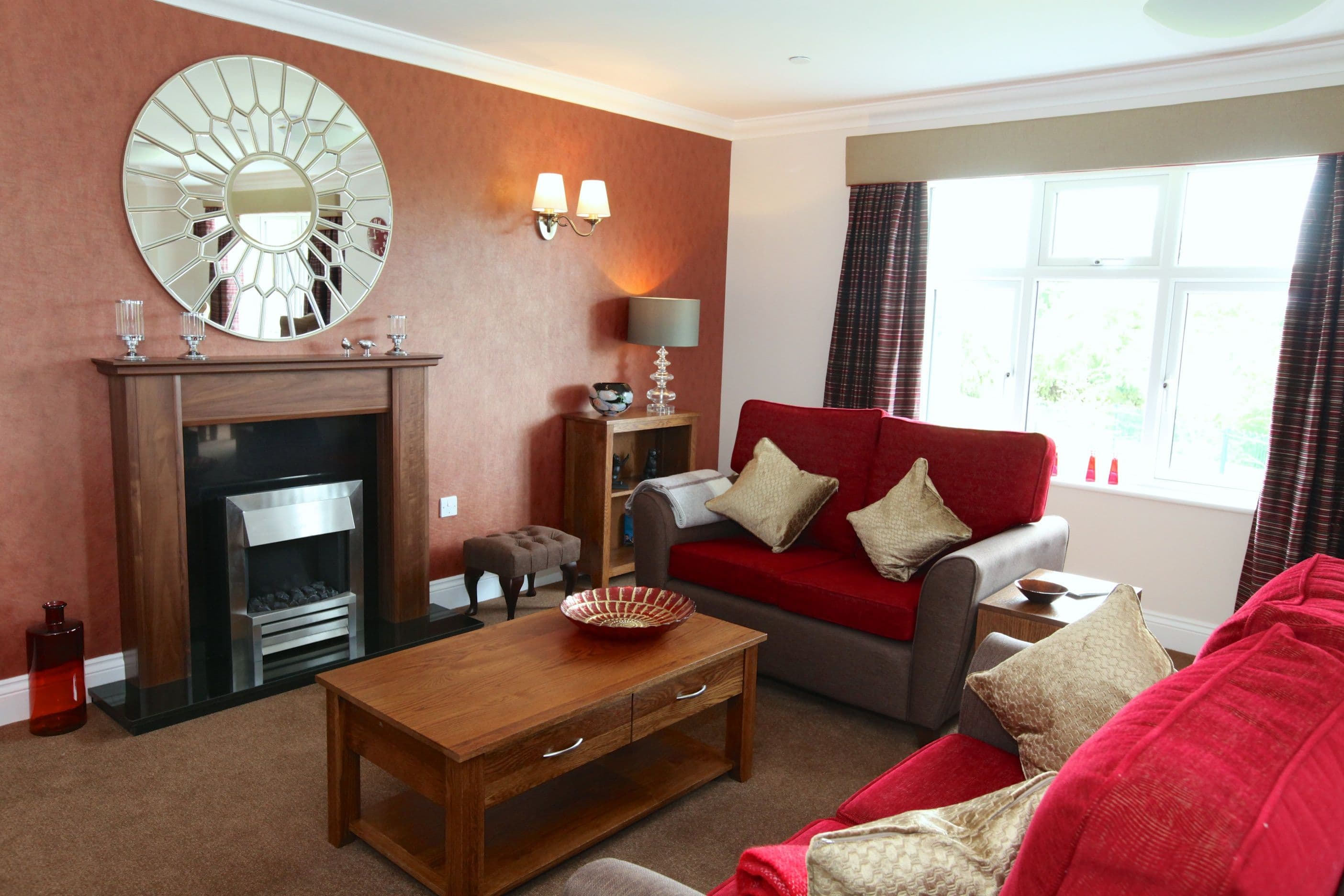 Lounge of Bryn Ivor Lodge care home in Newport, Cardiff