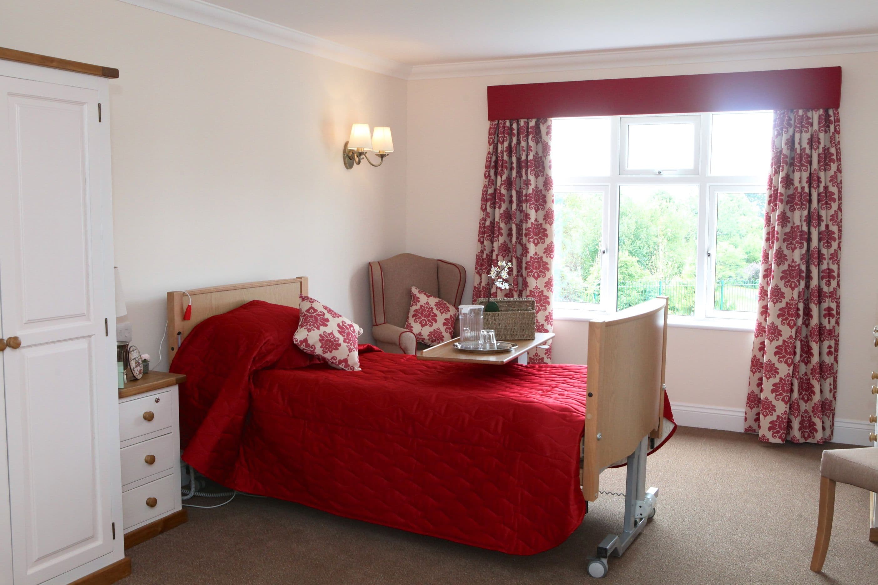 Bedroom of Bryn Ivor Lodge care home in Newport, Cardiff