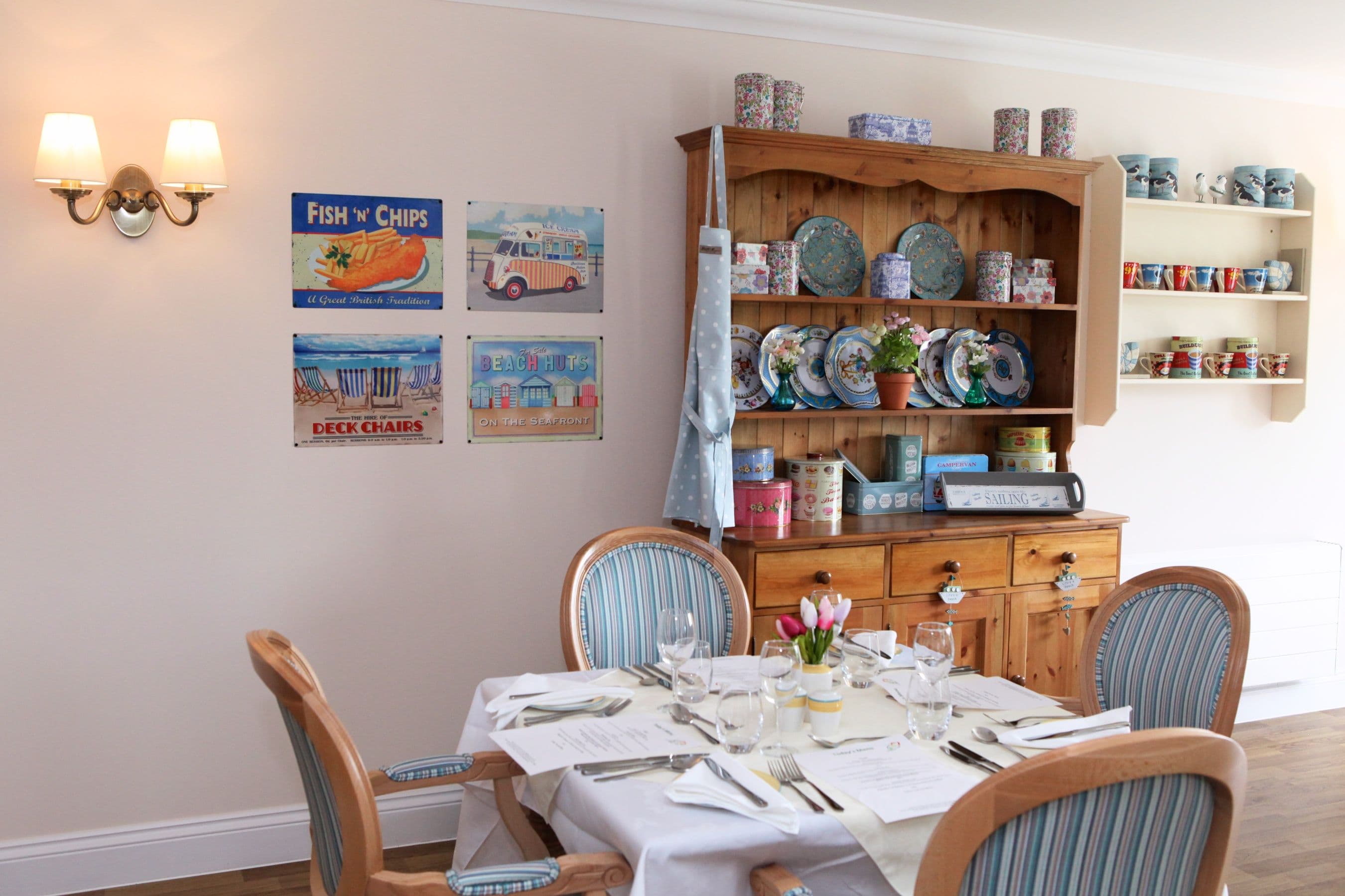 Dining room of Bryn Ivor Lodge care home in Newport, Cardiff