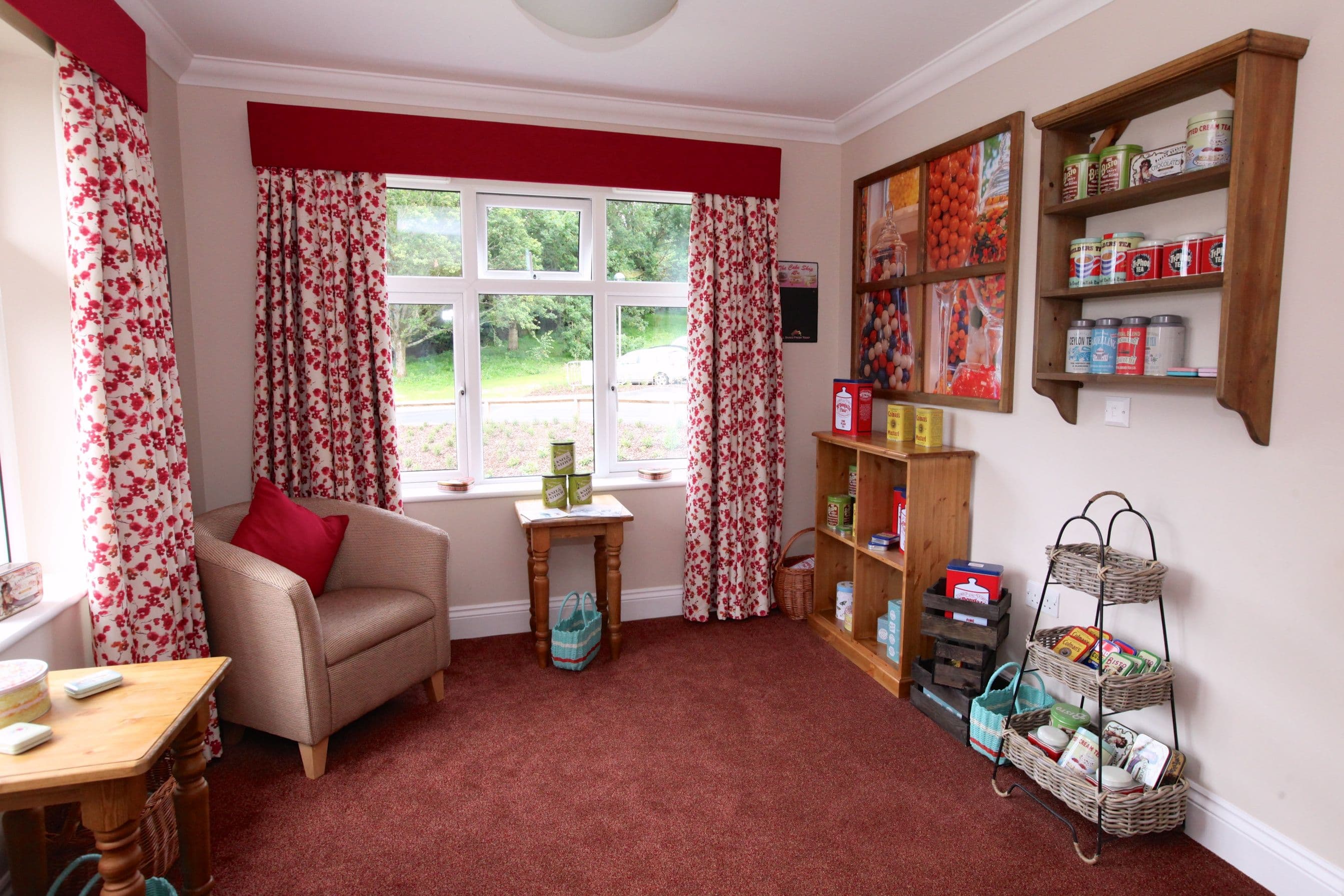 Nostalgia area of Bryn Ivor Lodge care home in Newport, Cardiff