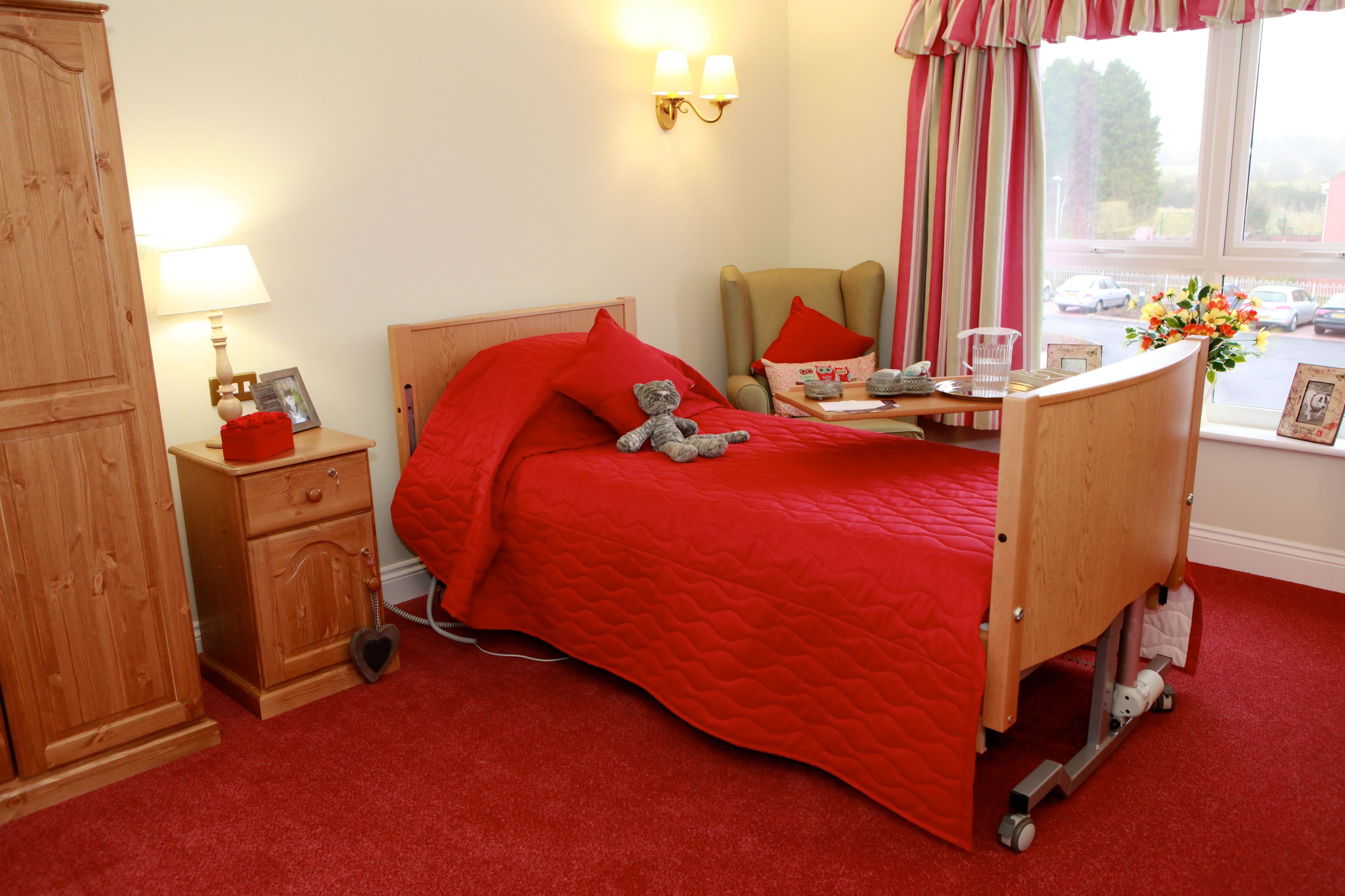 Bedroom of Latimer Court Care Home in Worcester, Worcestershire 