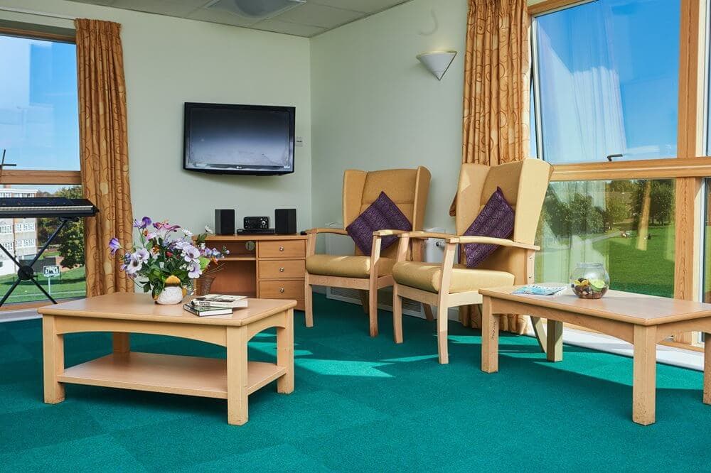 Lounge of Addington Heights care home in Croydon, London