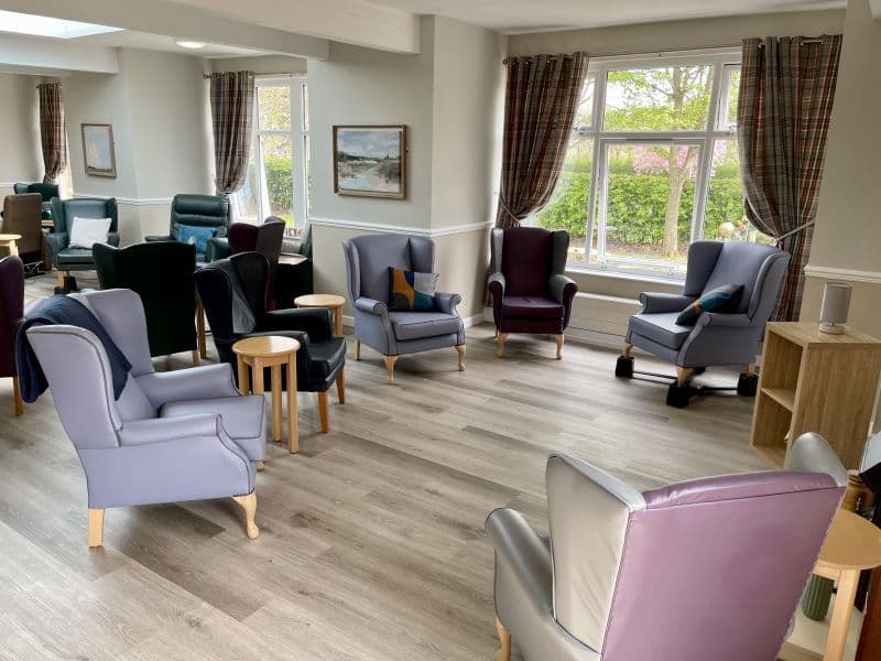 Communal Lounge at Agnes and Arthur Care Home in Stoke-on-Trent, Staffordshire