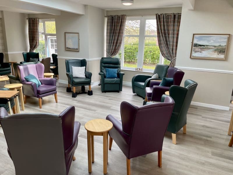 Communal Lounge at Agnes and Arthur Care Home in Stoke-on-Trent, Staffordshire