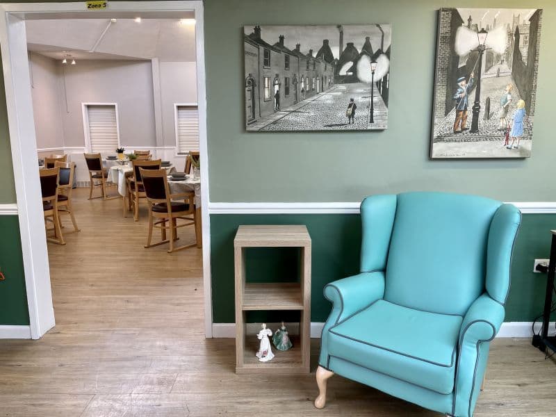 Communal Lounge at Agnes and Arthur Care Home in Stoke-on-Trent, Staffordshire