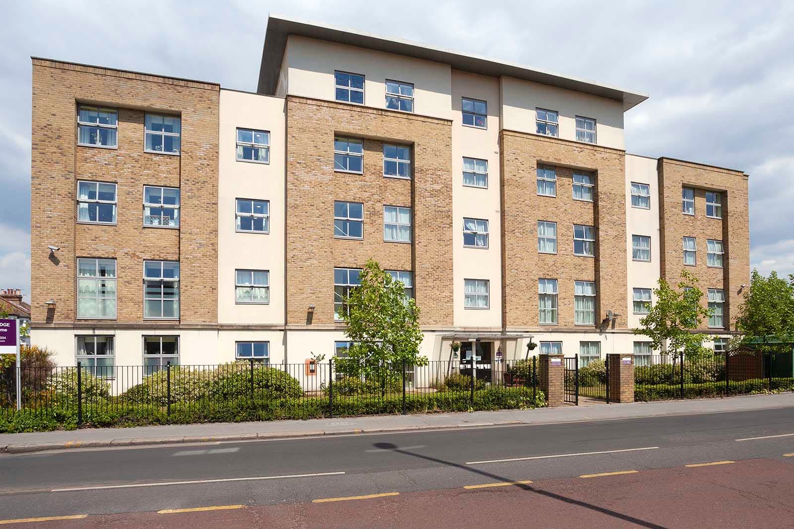 Exterior of Albany Lodge care home in Croydon, London