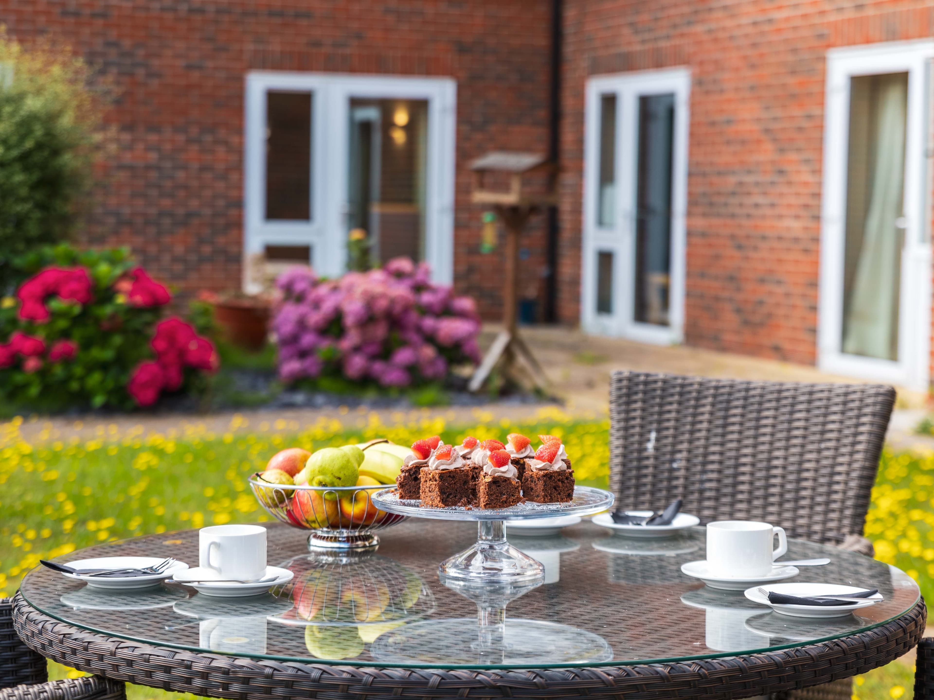 Garden at Alice Grange Care Home in Kesgrave, East Suffolk