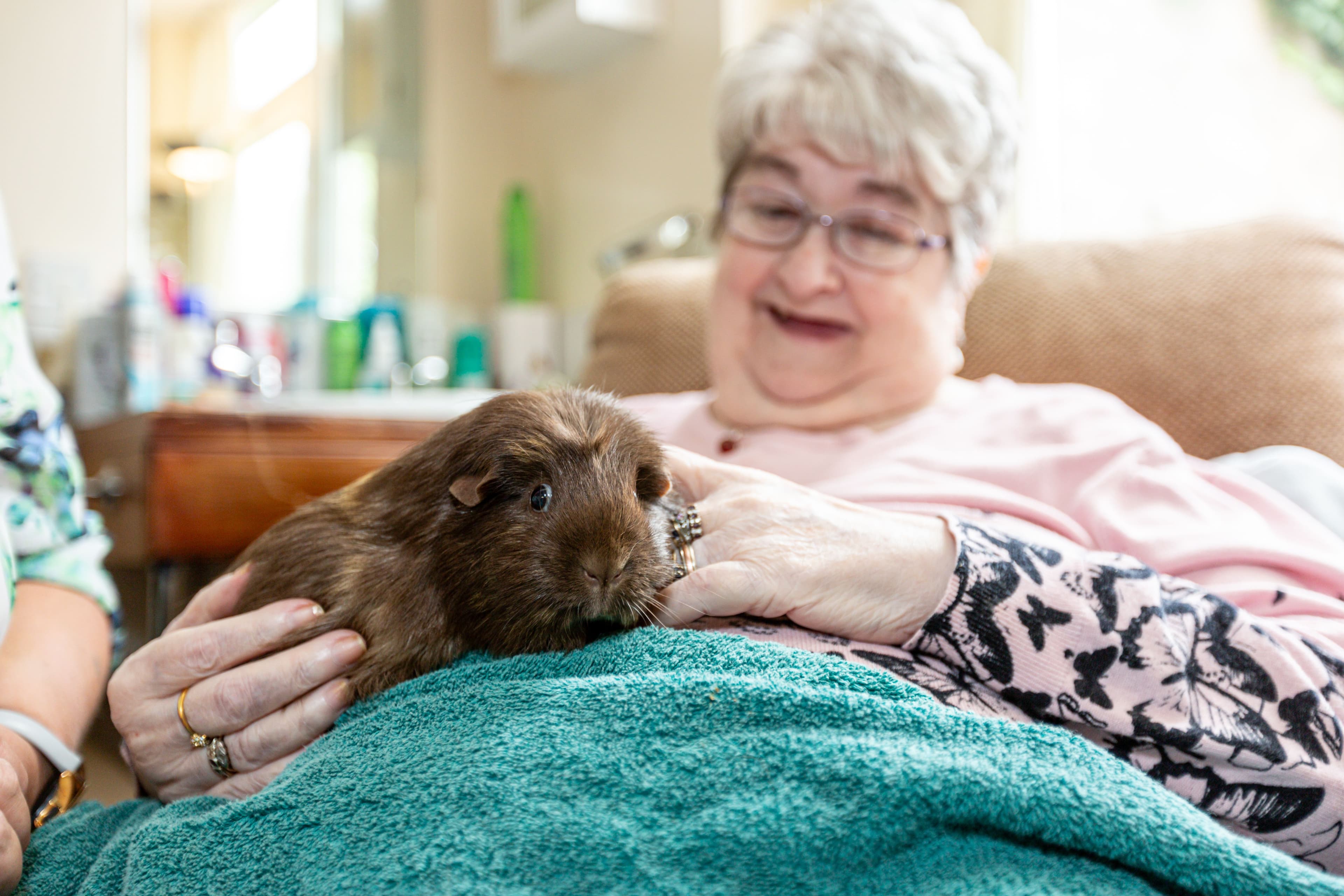 Residents at Aliwal Manor Care Home in Peterborough, Cambridgeshire