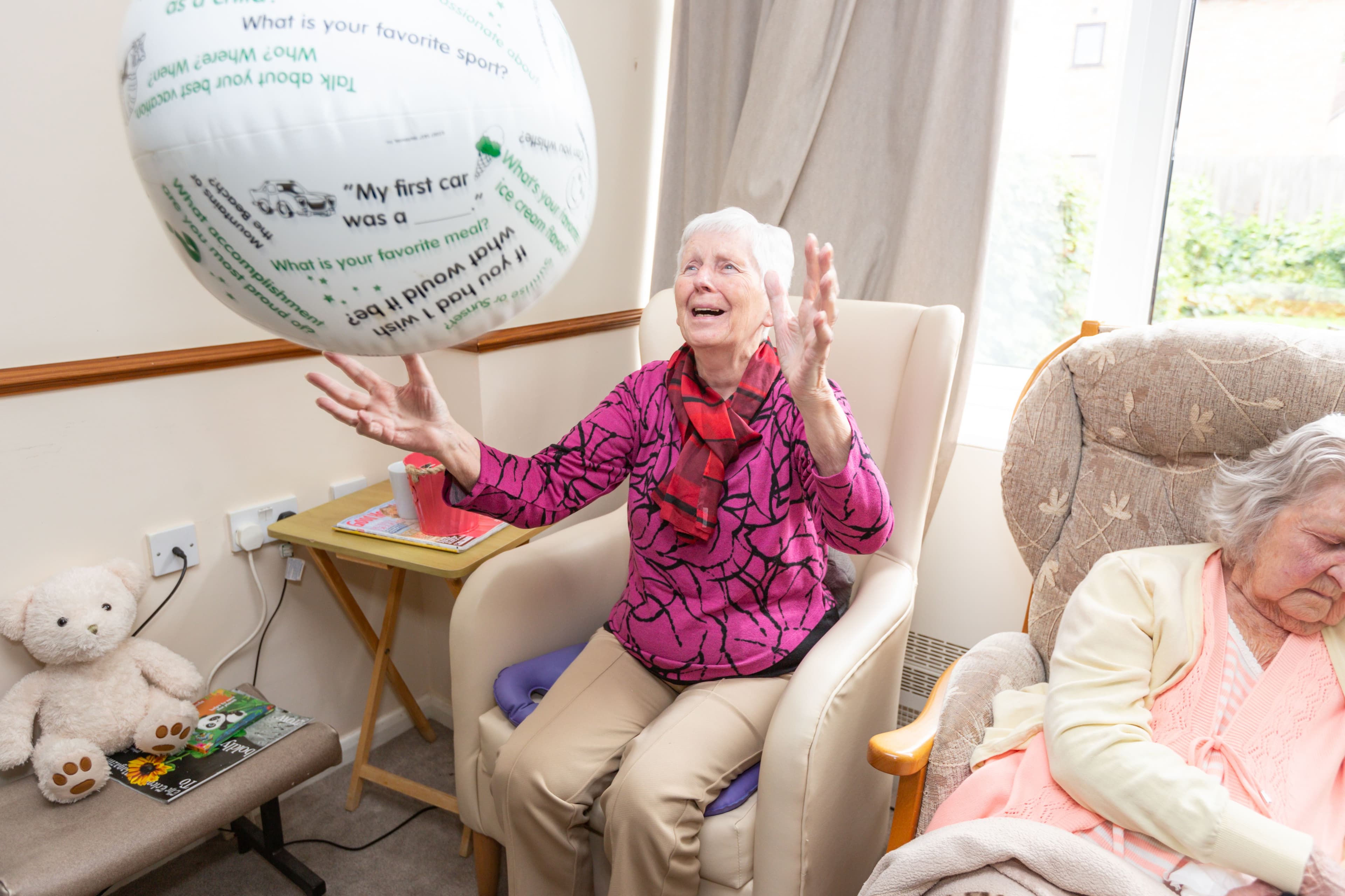 Residents at Aliwal Manor Care Home in Peterborough, Cambridgeshire