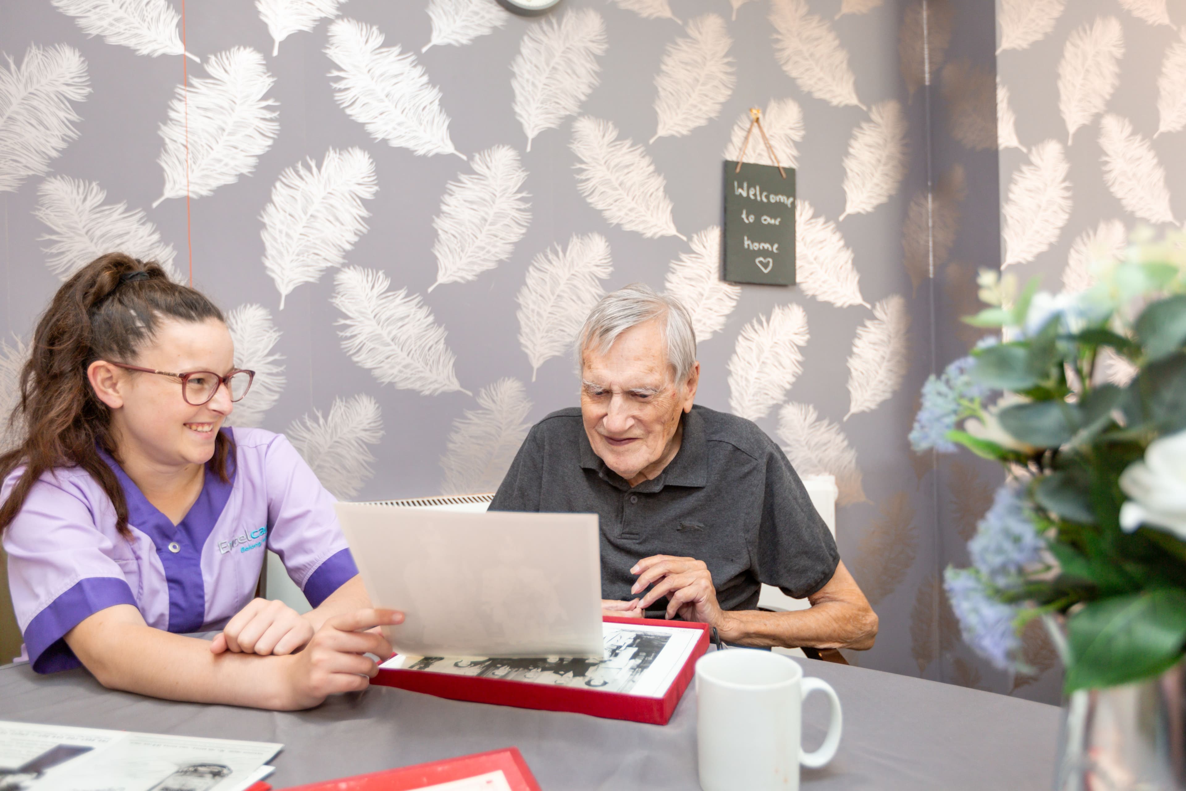 Residents at Aliwal Manor Care Home in Peterborough, Cambridgeshire