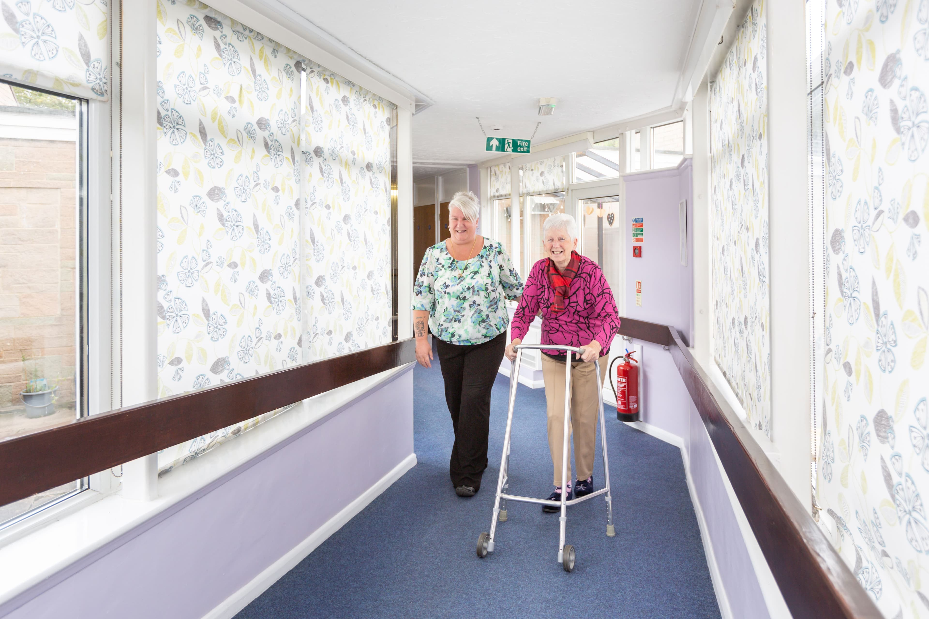 Residents at Aliwal Manor Care Home in Peterborough, Cambridgeshire