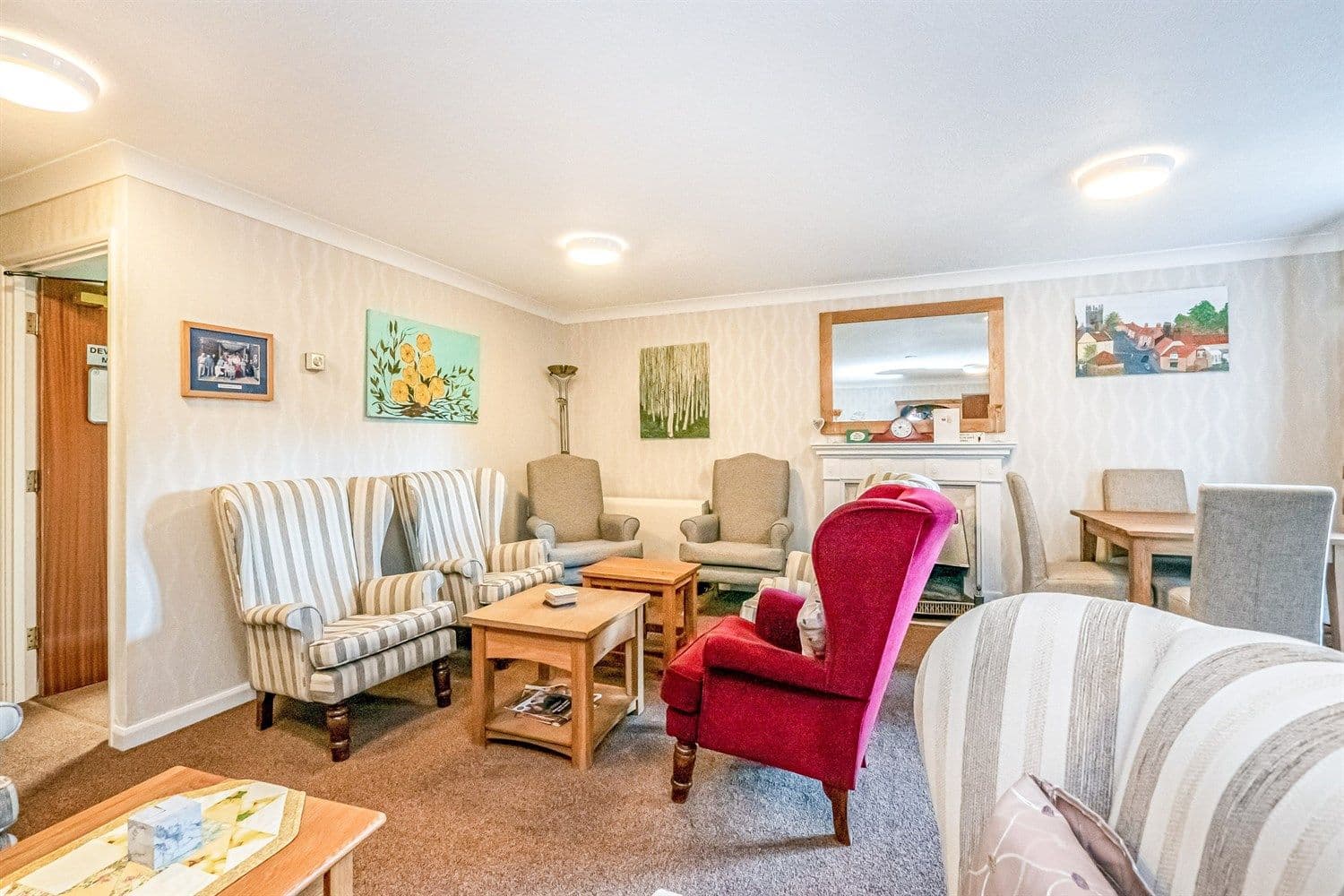 Communal Lounge at All Saints Court Retirement Development in Market Weighton, East Riding of Yorkshire