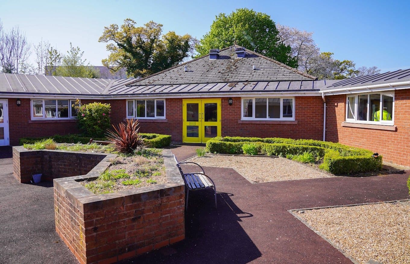 Garden at Allanbank Care Home in Dumfries and Galloway, Stewartry of Kirkcudbright