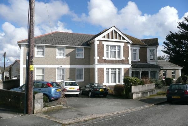 Exterior of Amberley House Care Home in Truro, Cornwall