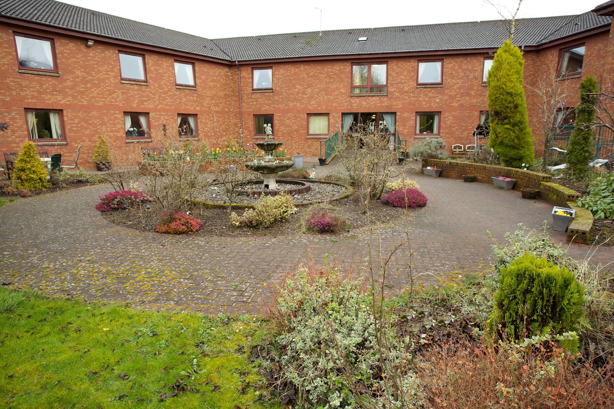 Exterior of Newark Care Home in Glasgow, Scotland