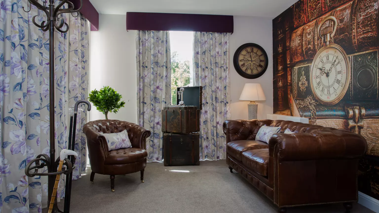 Quiet Lounge of Anson Court care home in Welwyn Garden City, Hertfordshire