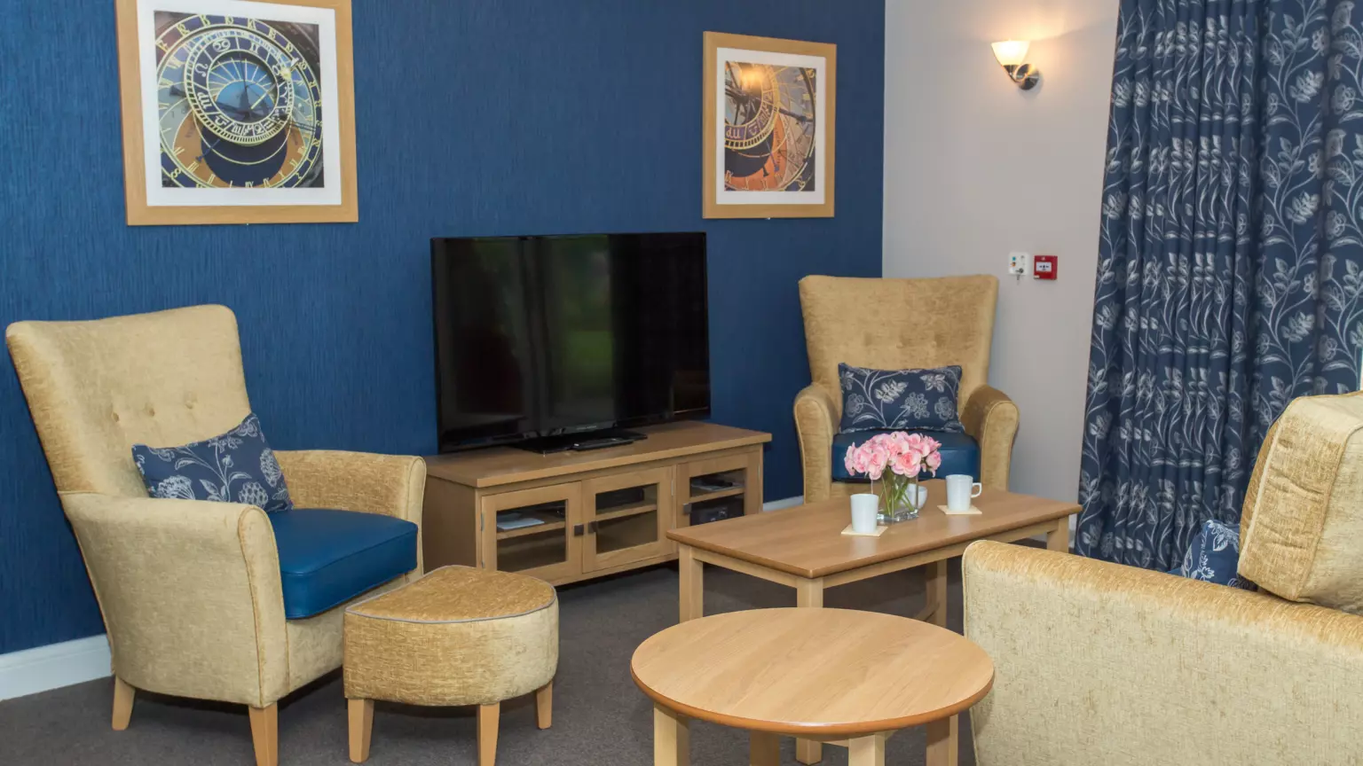 Lounge of Anson Court care home in Welwyn Garden City, Hertfordshire