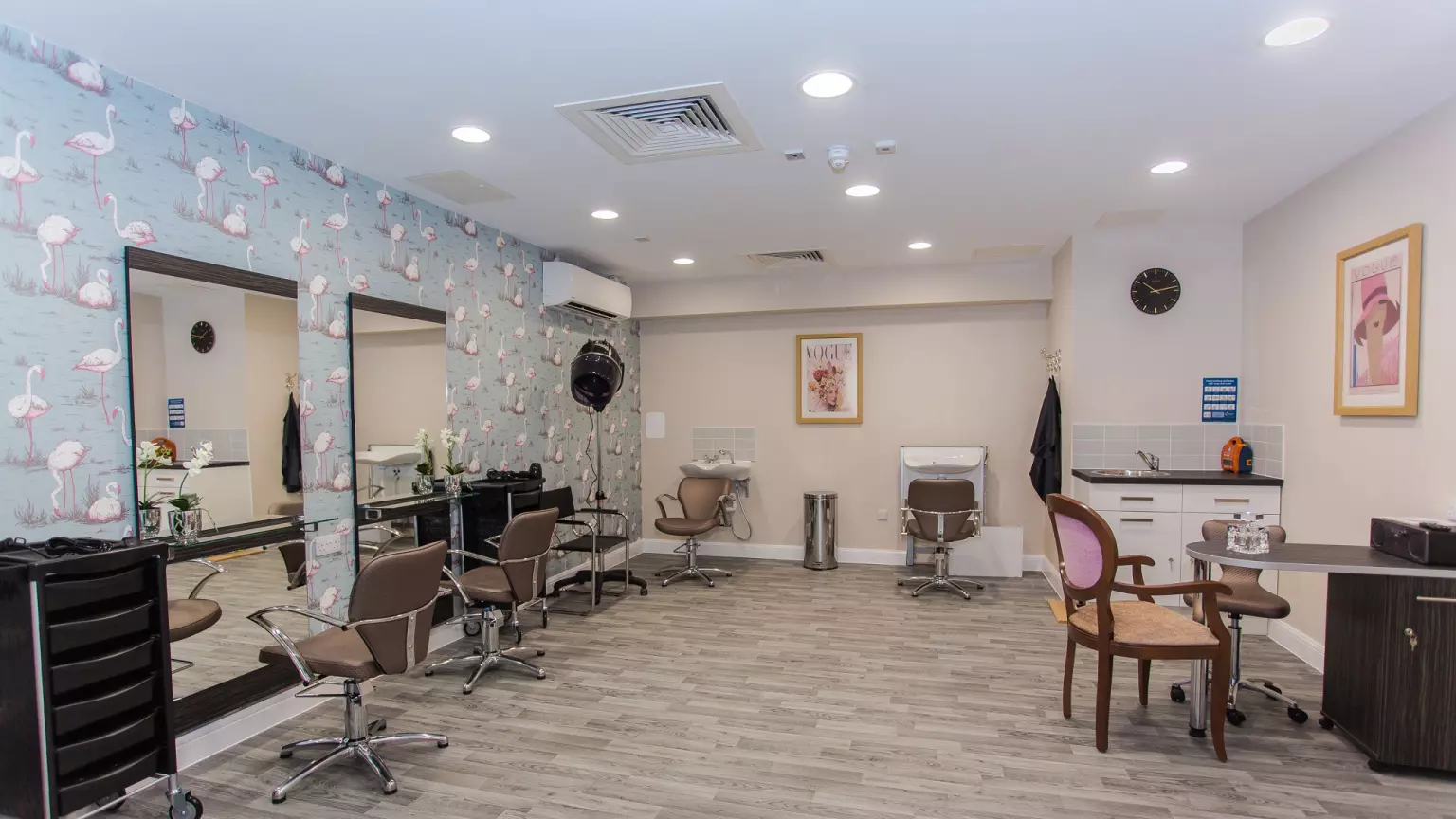 Salon of Anson Court care home in Welwyn Garden City, Hertfordshire