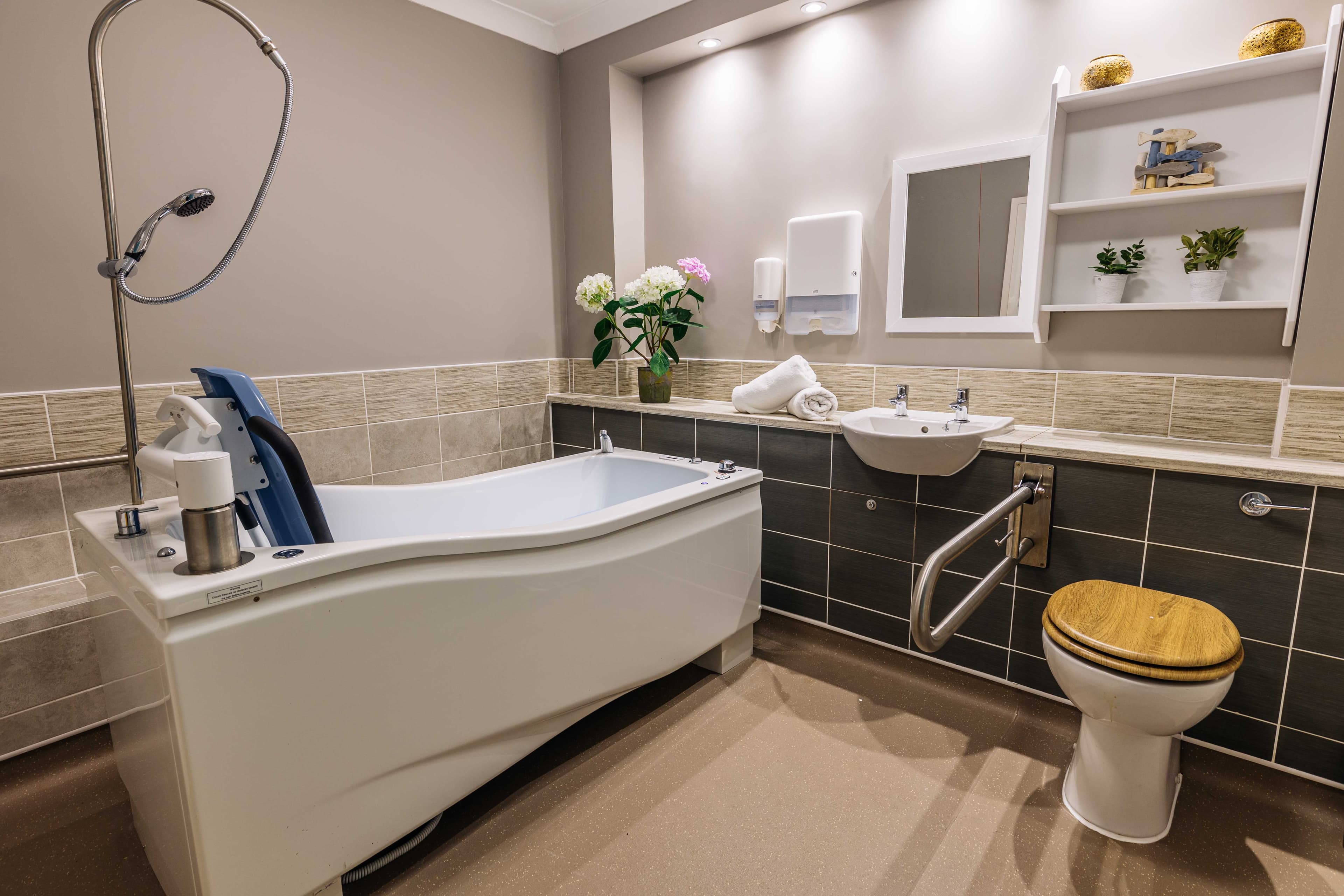 Bathroom at Arbour Court Care Home in Marple, Stockport