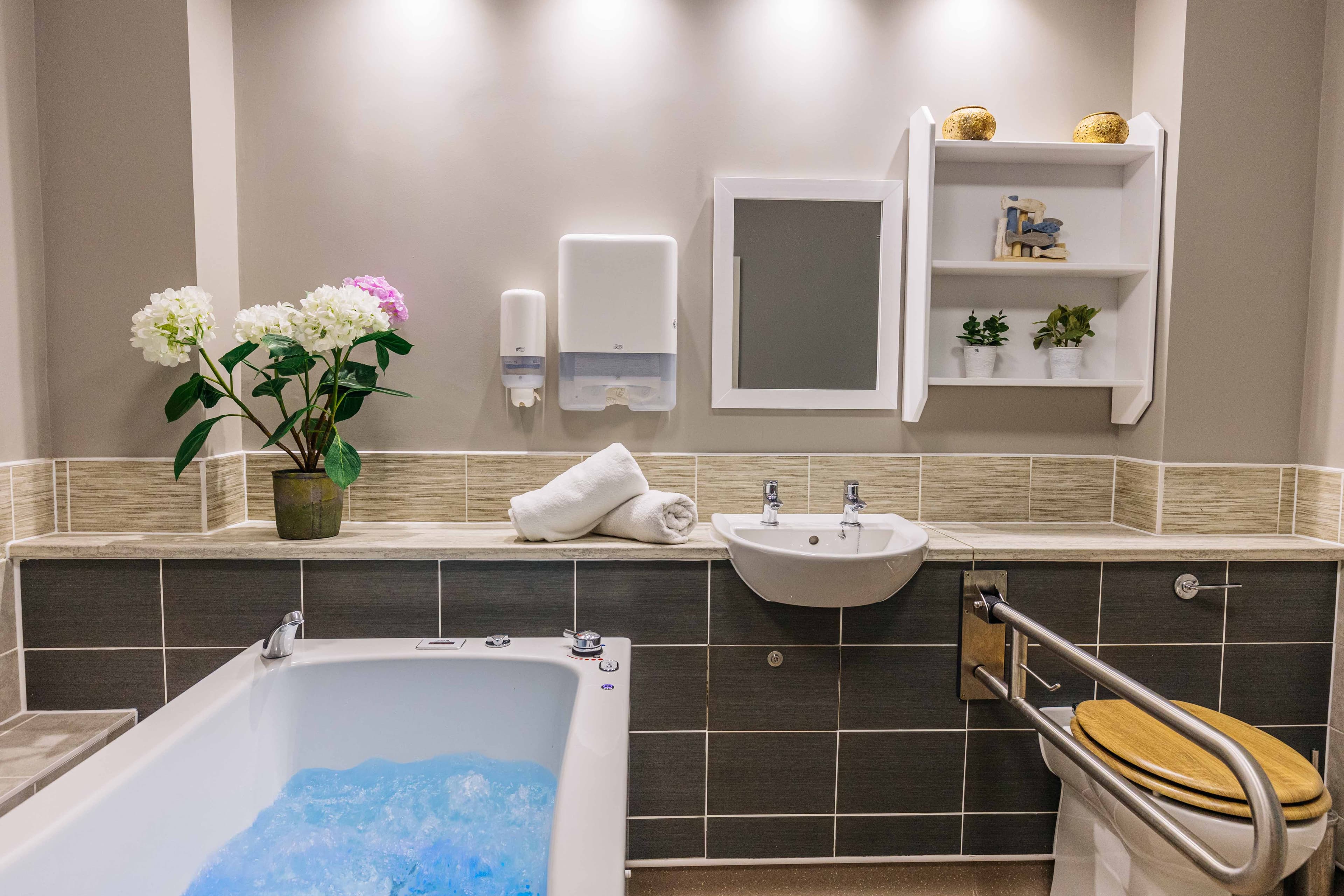 Bathroom at Arbour Court Care Home in Marple, Stockport