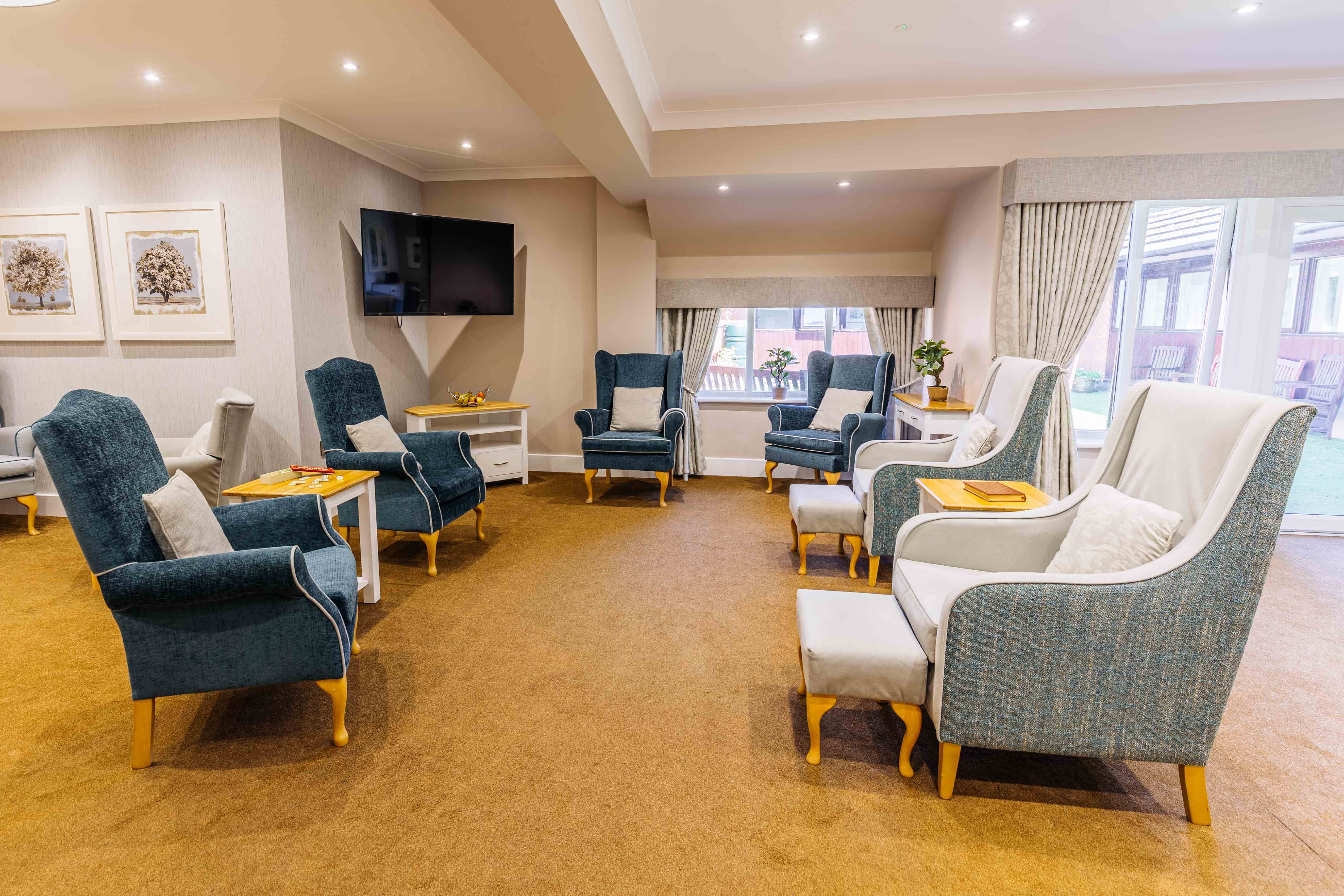 Communal Lounge at Arbour Court Care Home in Marple, Stockport