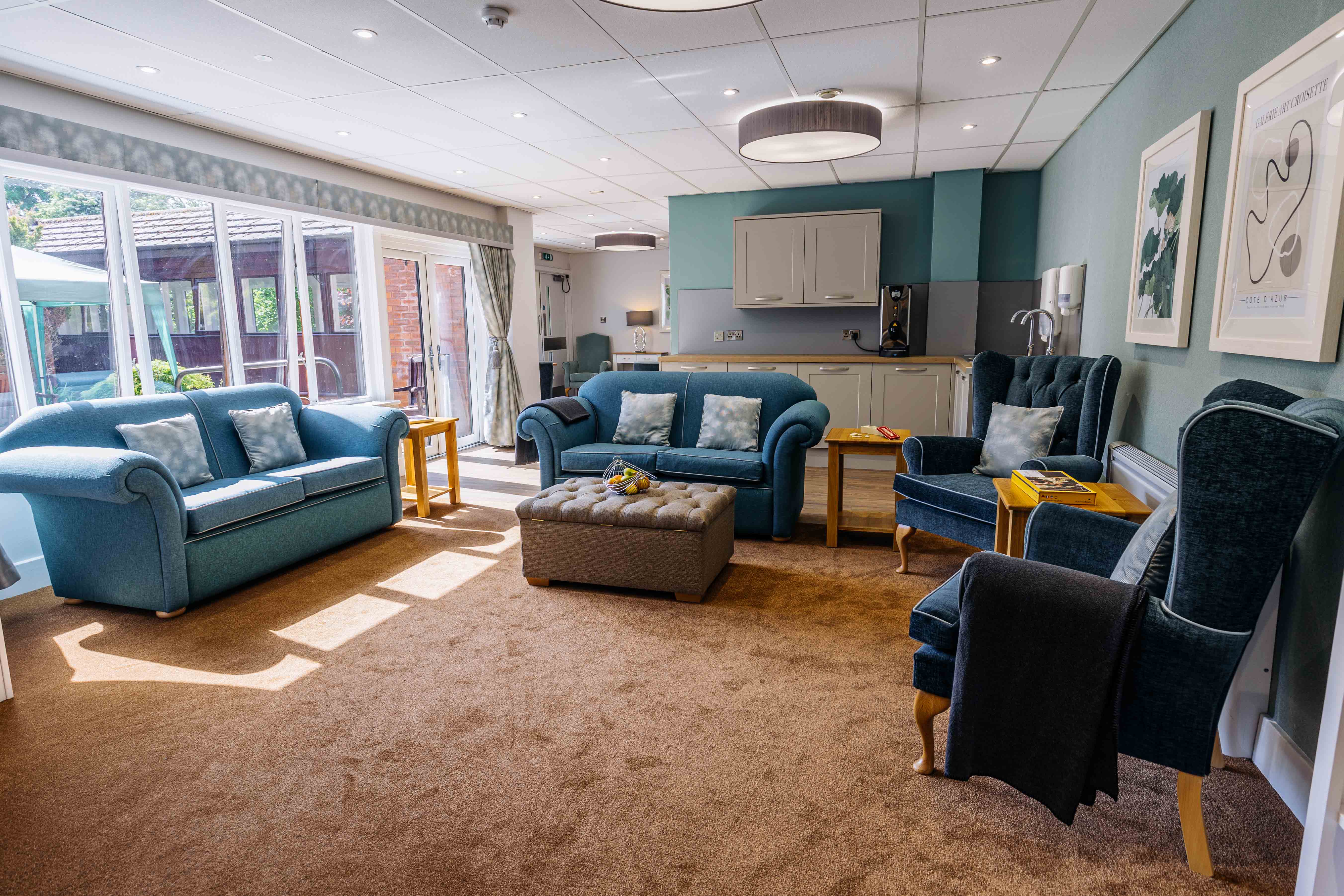 Communal Lounge at Arbour Court Care Home in Marple, Stockport