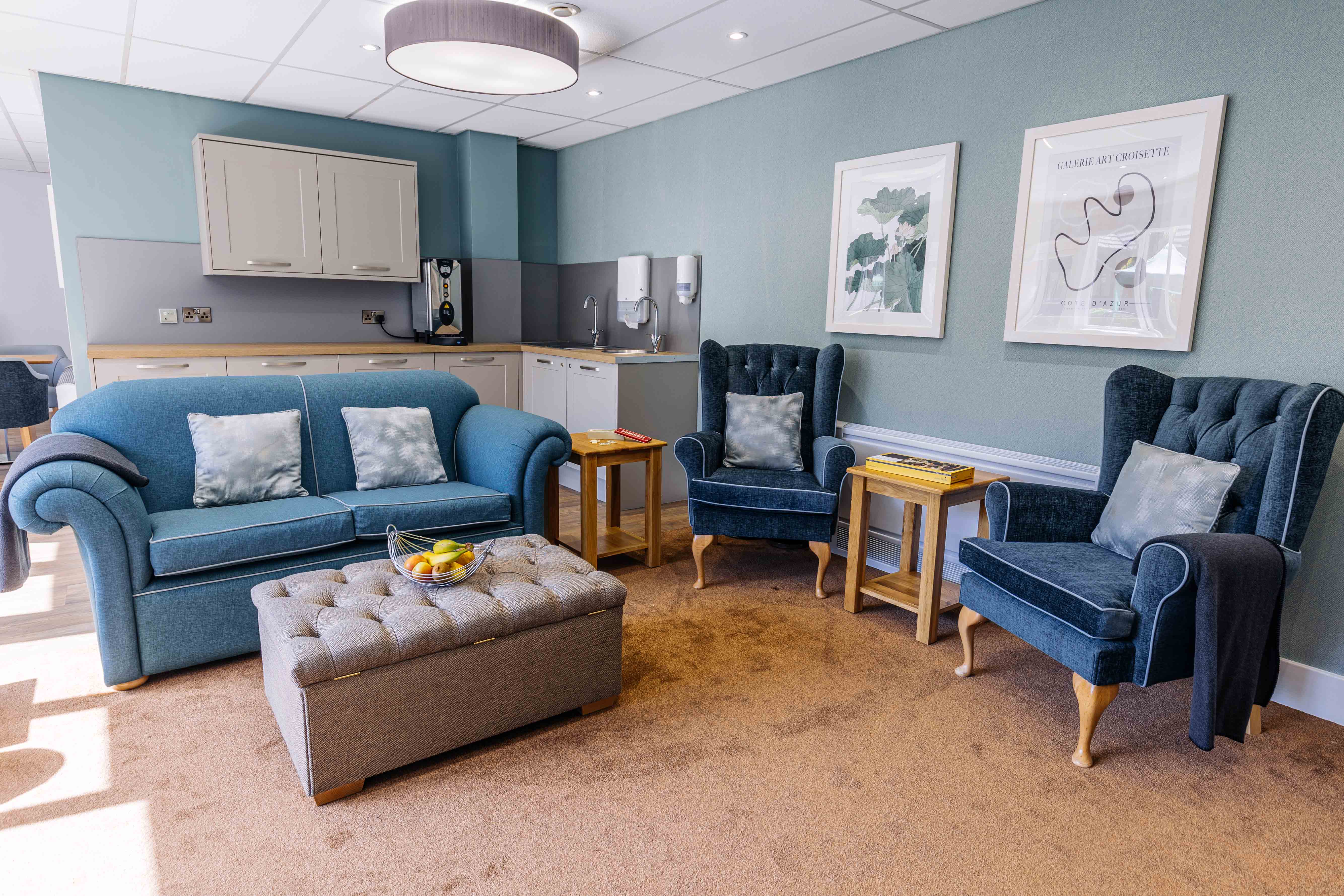 Communal Lounge at Arbour Court Care Home in Marple, Stockport