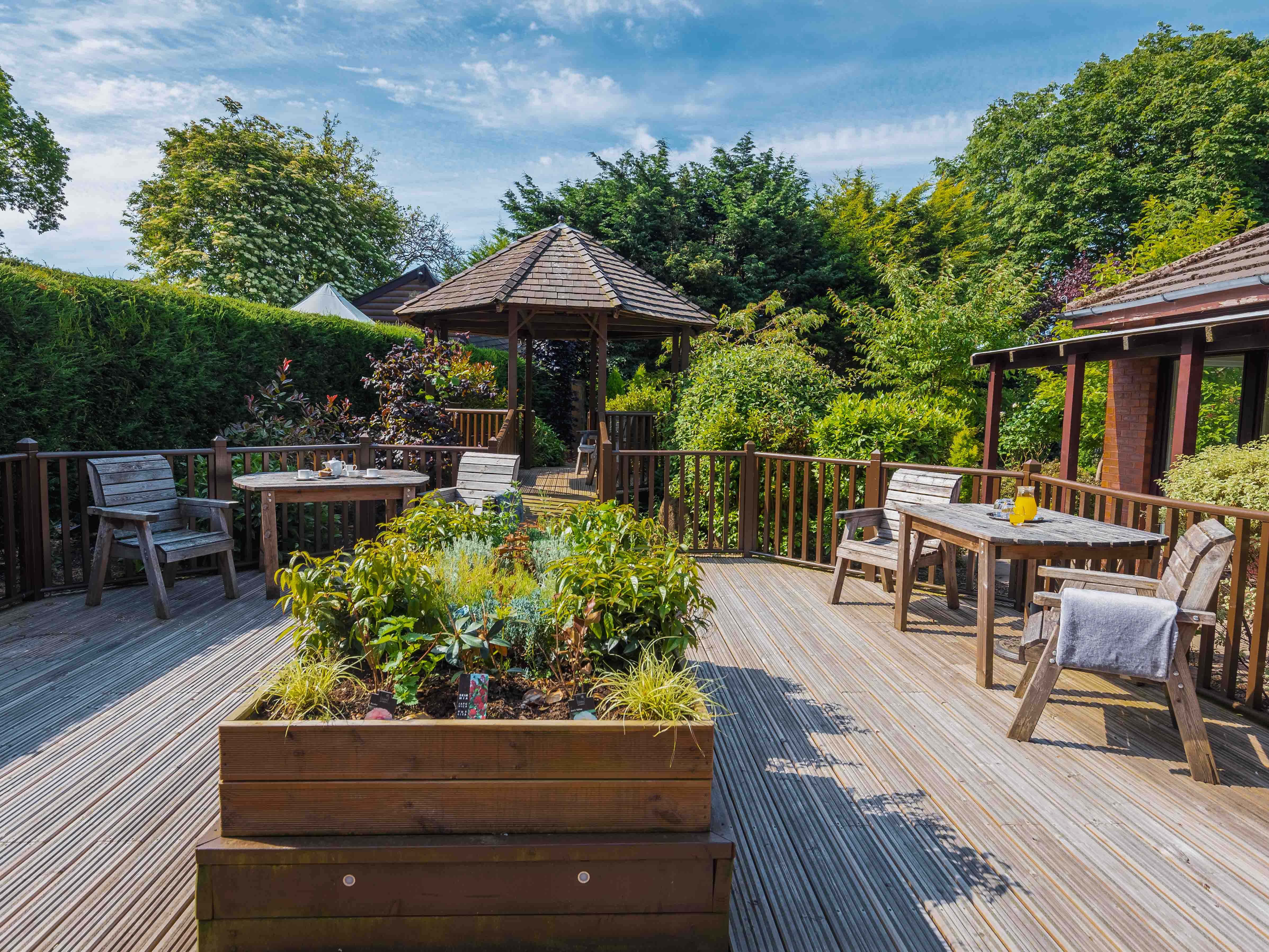 Garden at Arbour Court Care Home in Marple, Stockport