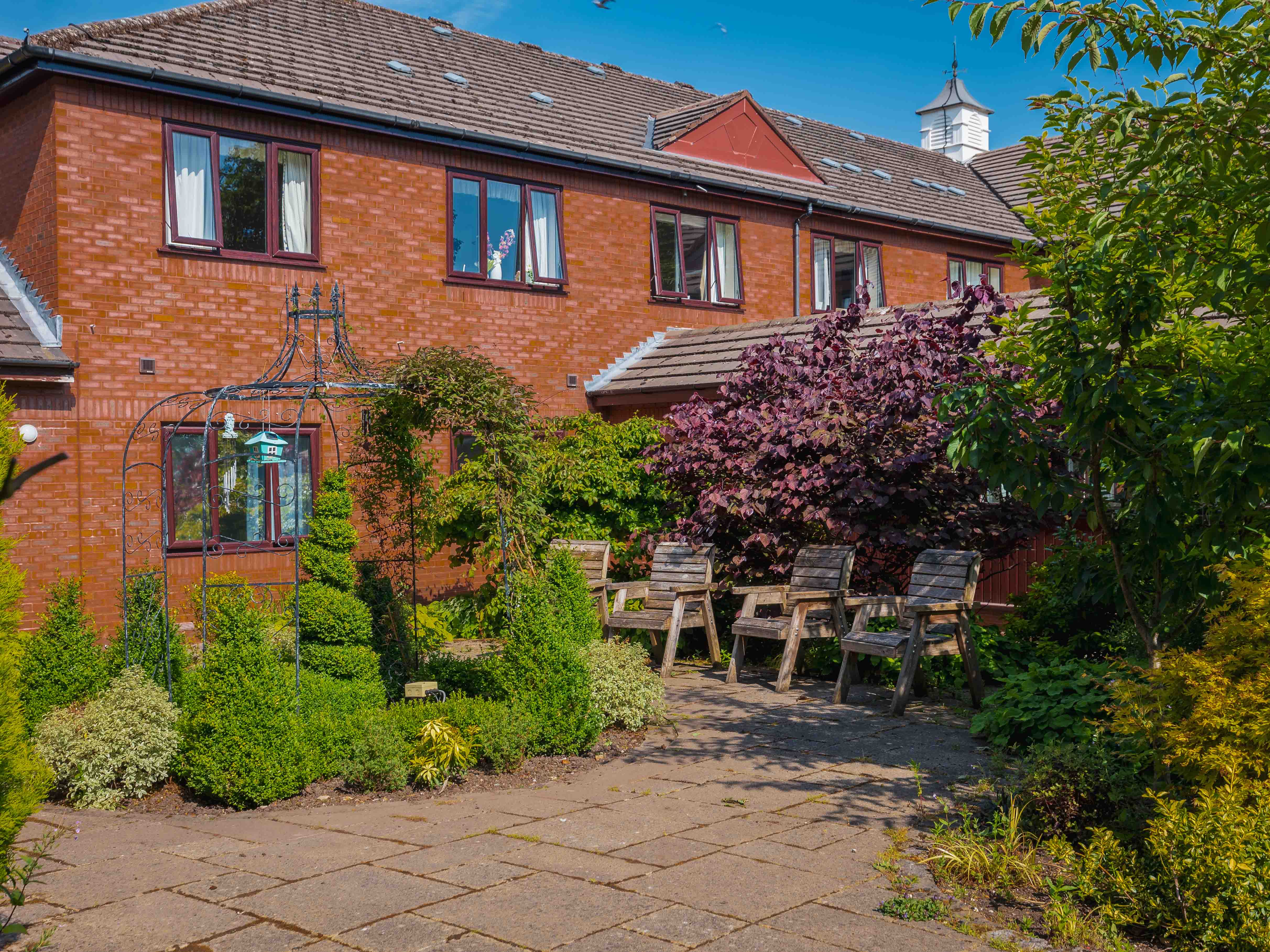 Garden at Arbour Court Care Home in Marple, Stockport