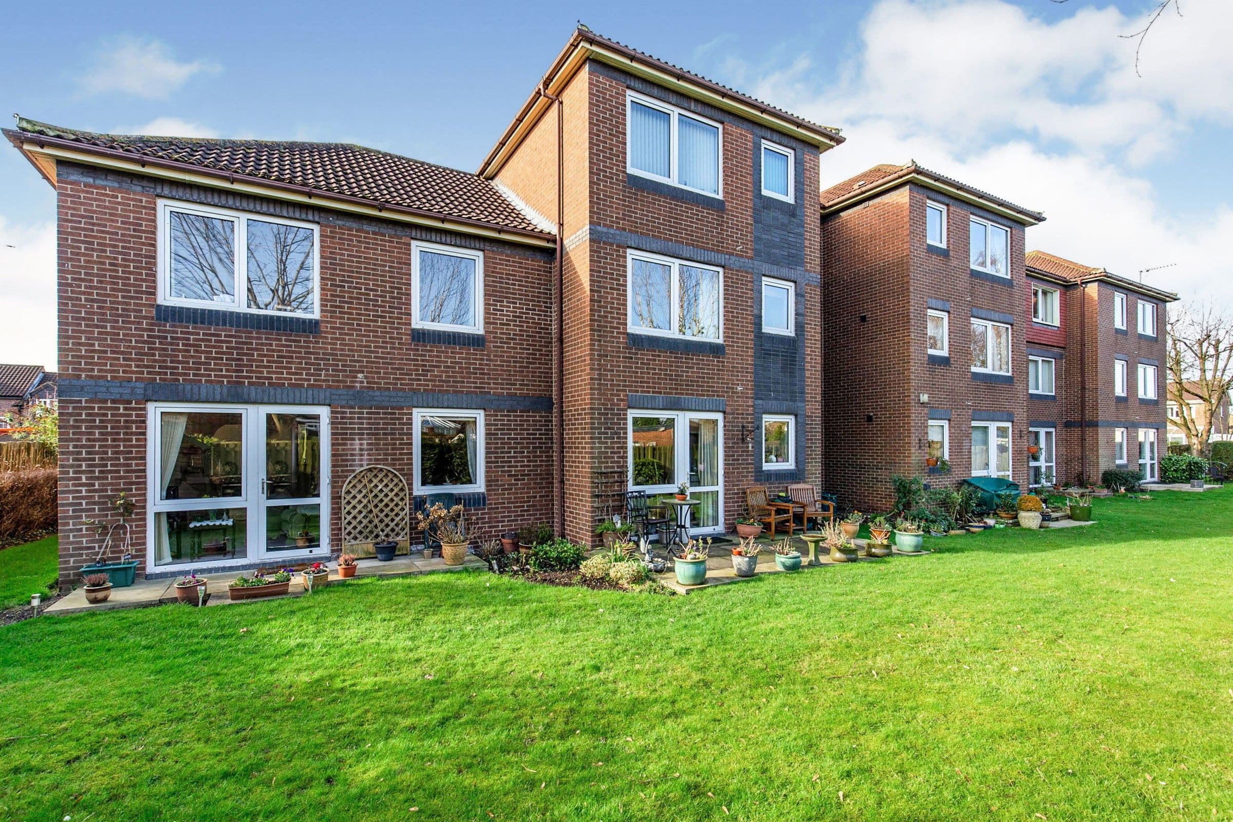 Exterior of Arden Court retirement development in Northallerton, Norfolk