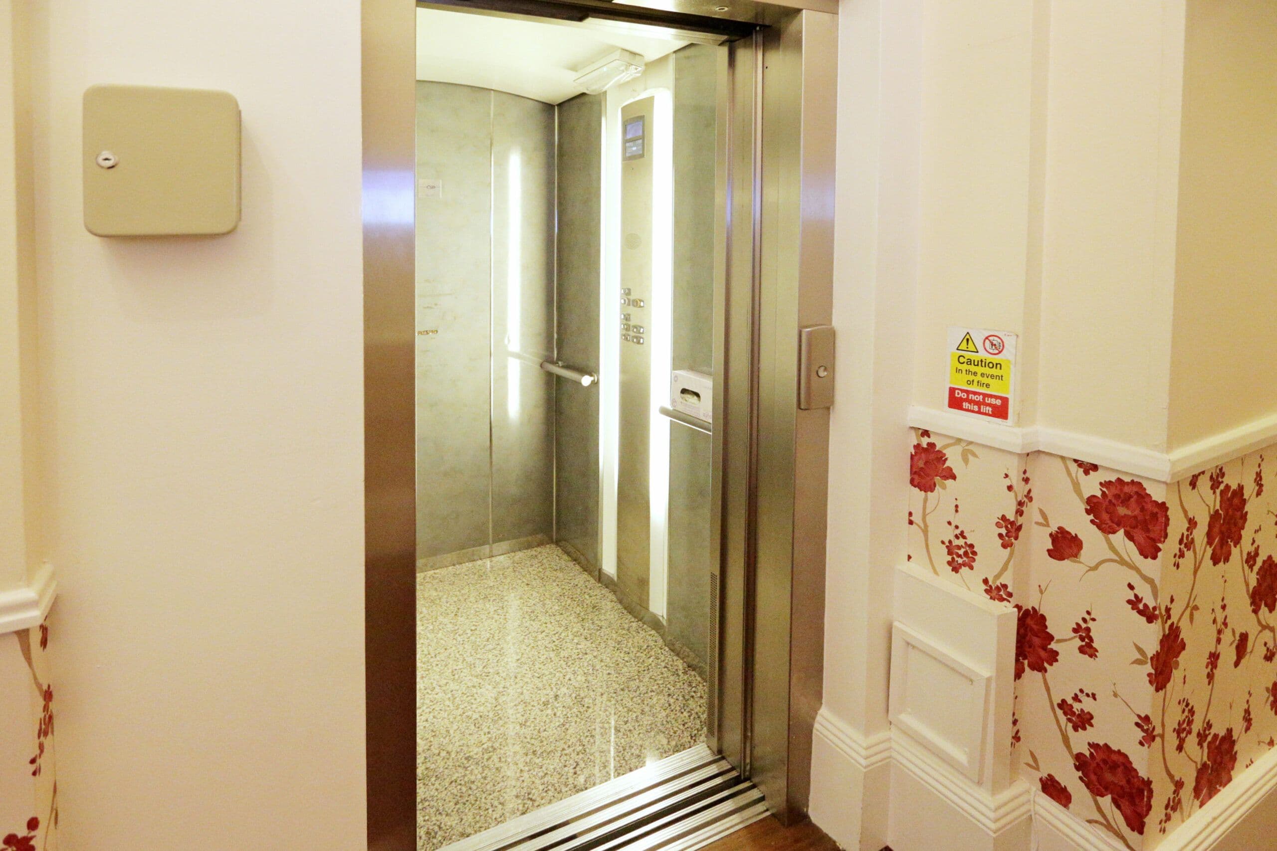 Lift at Arden House, Leamington Spa, Warwick